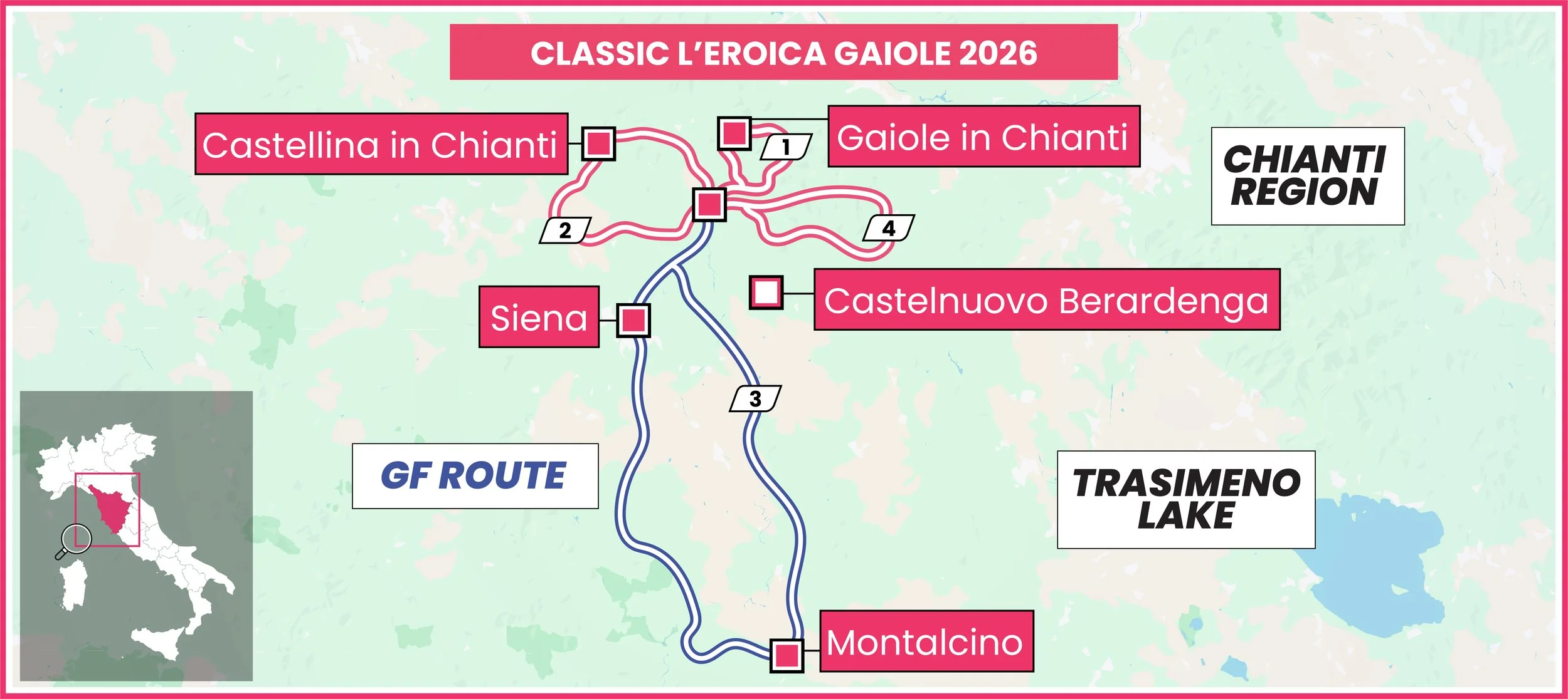 1000 Miglia Itinerary Map