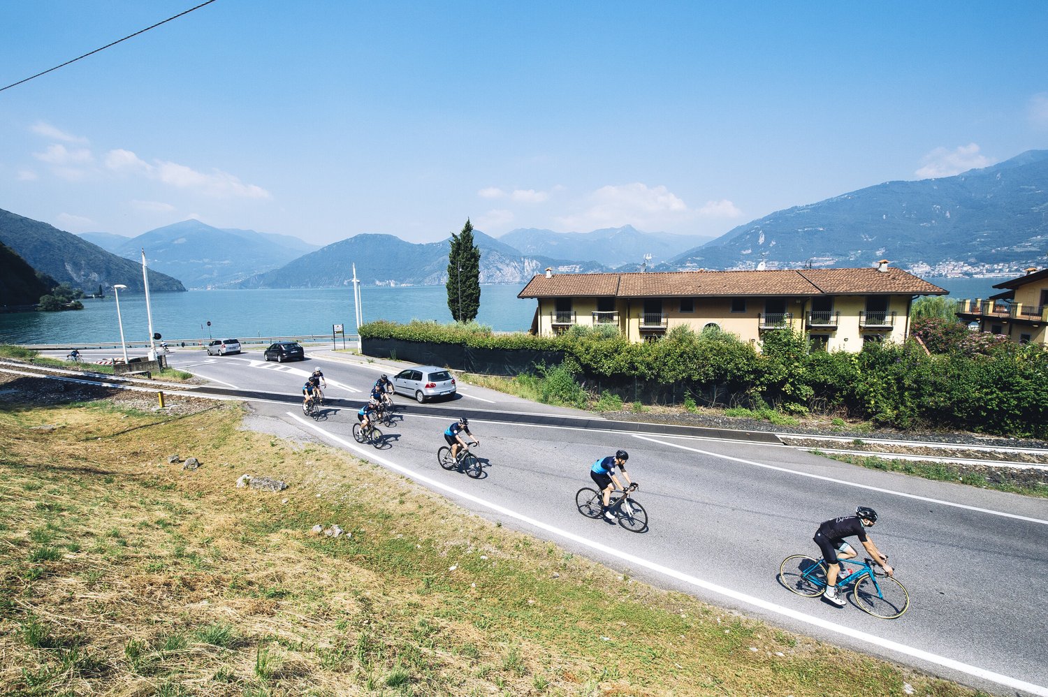 Cycling along Lake Iseo
