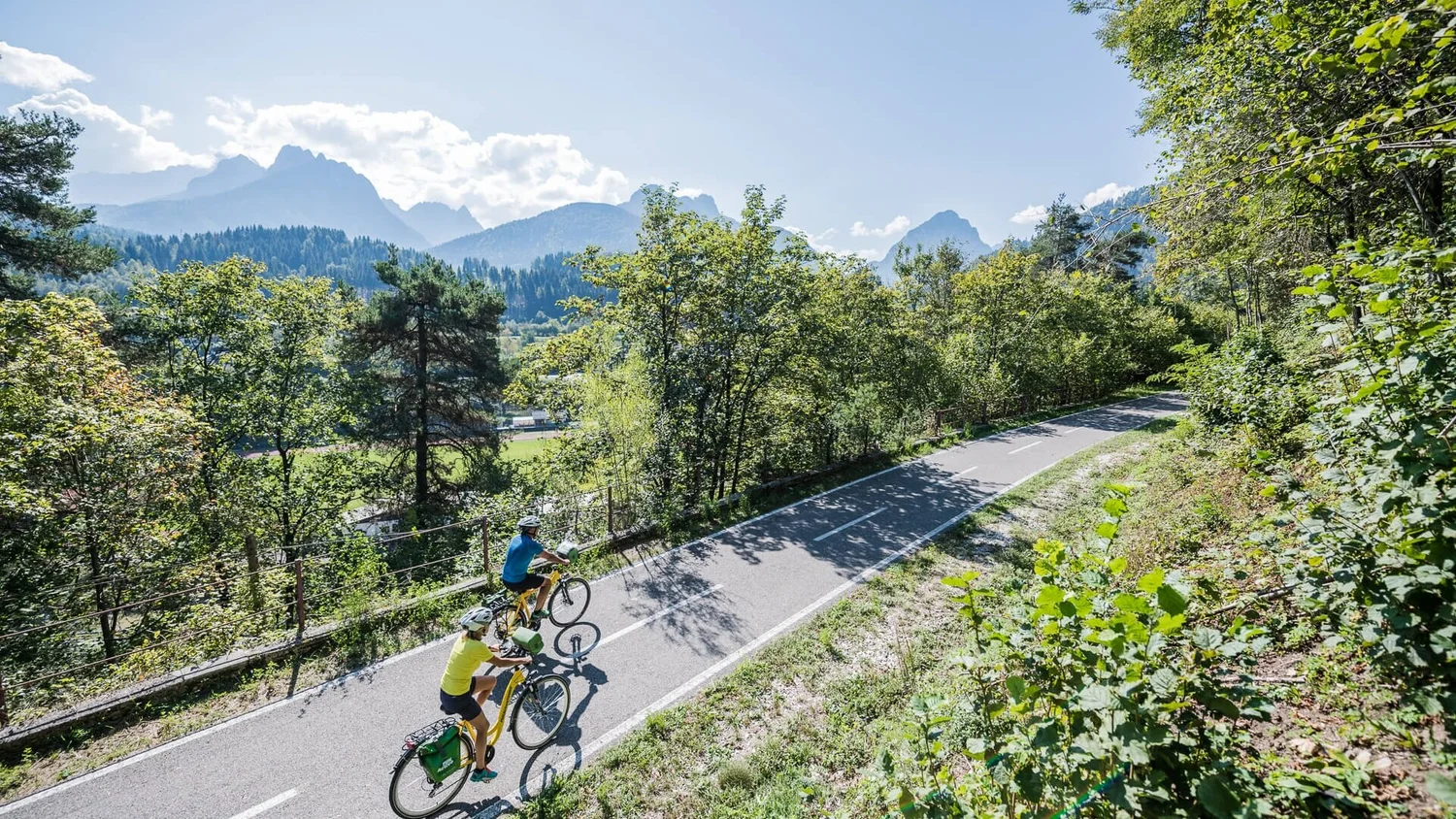 Cycling near Tarvisio on the Alpe-Adria route