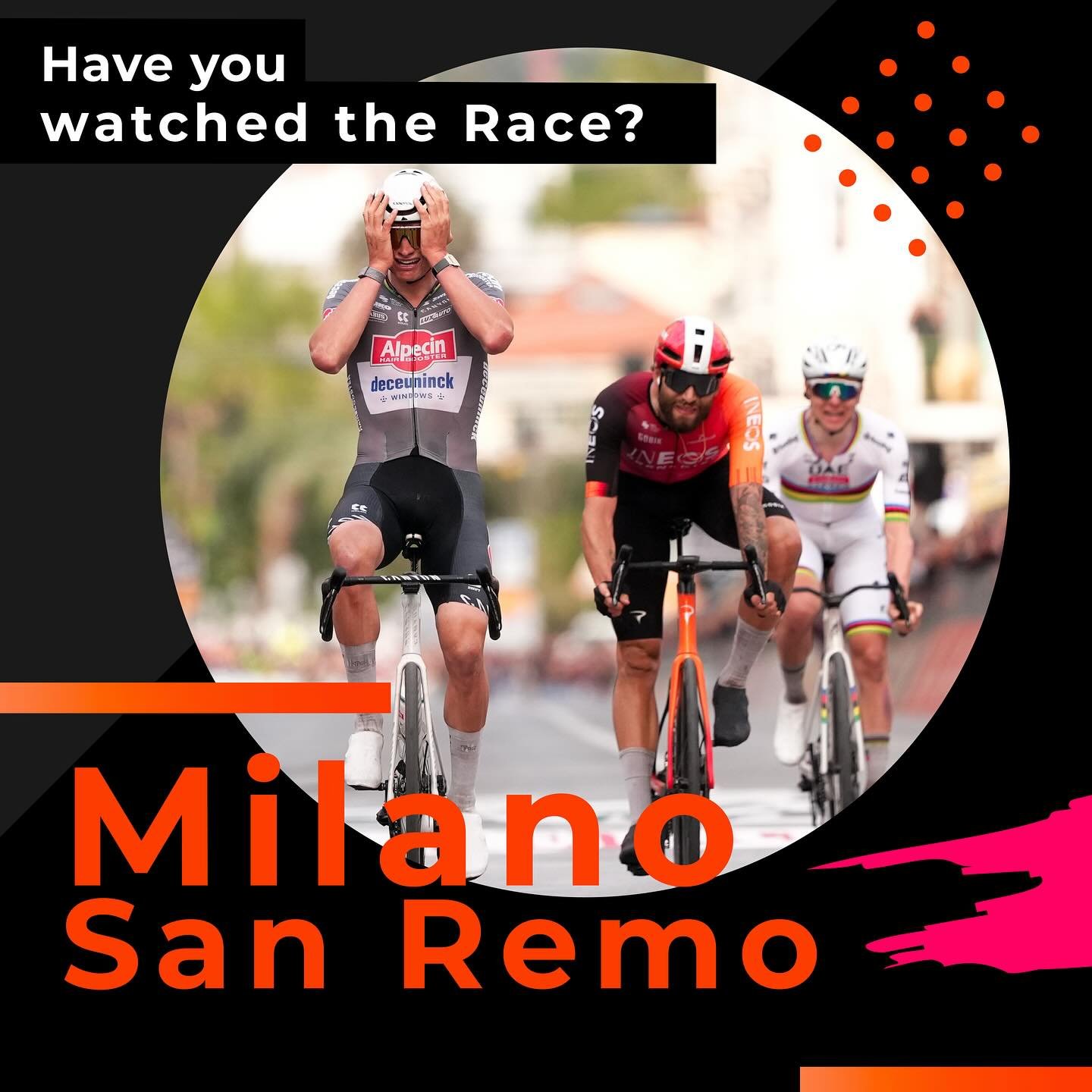 🚴&zwj;♂️ MILANO-SANREMO: SHOULD WE MAKE IT HAPPEN?! 🚀

WOW. What a race on Saturday! Milano-Sanremo never fails to deliver&mdash;pure speed, tactics, and that insane final attack on the Poggio! 🔥💥

This morning at the office, we couldn&rsquo;t st