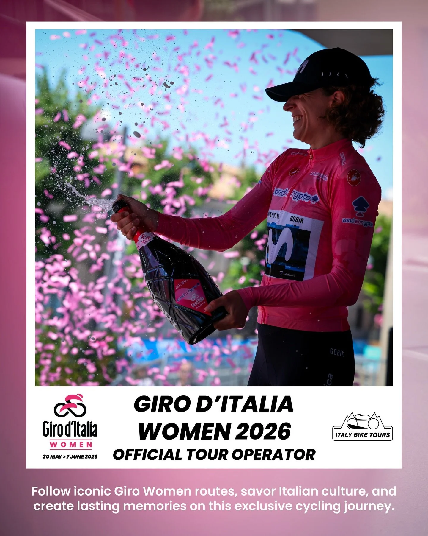 The @giroditaliawomen is rewriting cycling history &mdash; and now you can ride alongside it. 🌸🚴&zwj;♀️

Introducing our Giro d&rsquo;Italia Women 2026 Tour &mdash;
11 days / 10 nights of unforgettable rides, culture, epic scenery &amp; VIP race ex
