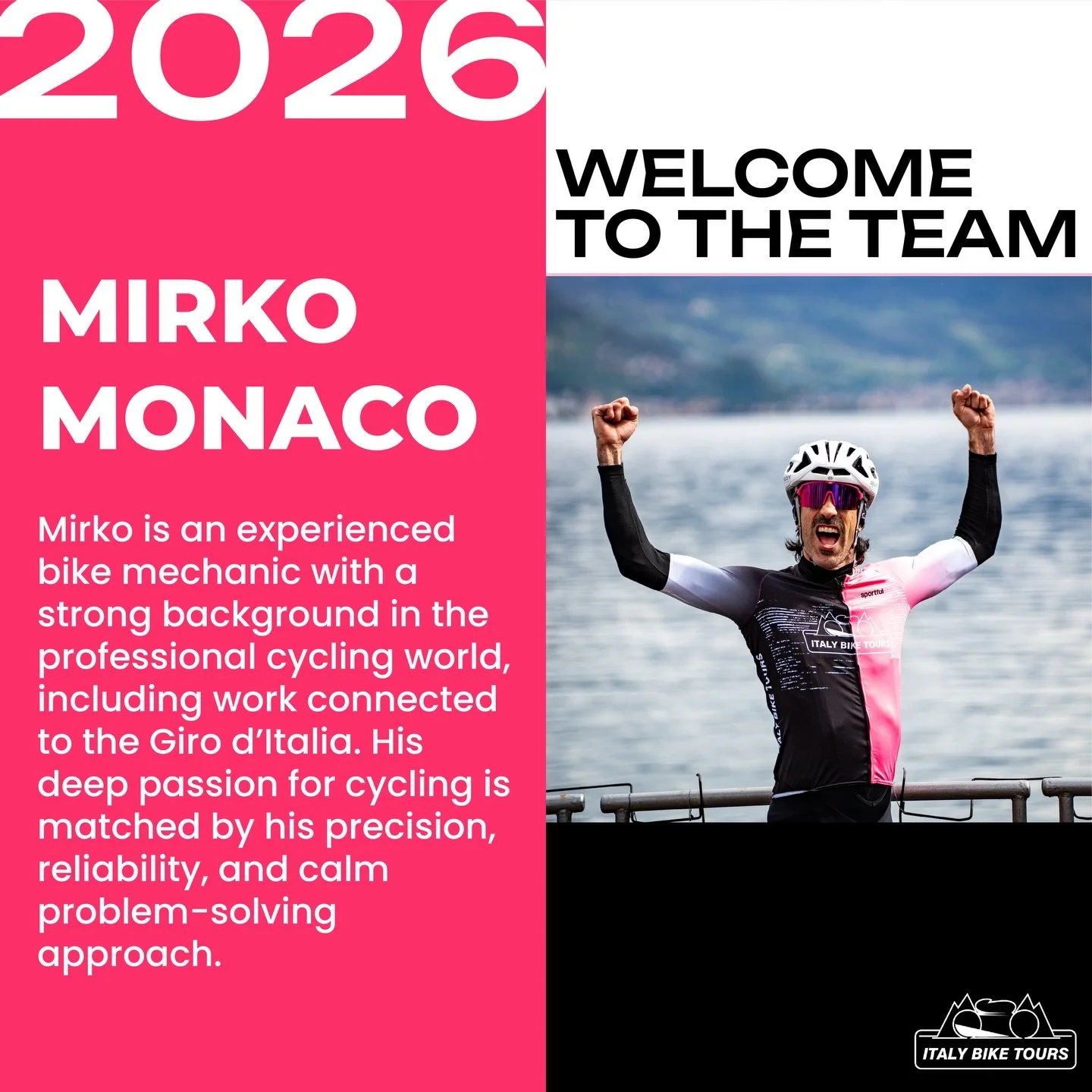Welcome to the Team Mirko !
Always smiling and full of enthusiasm, Mirko is the kind of person who lifts the energy of the group while quietly ensuring everything runs smoothly behind the scenes