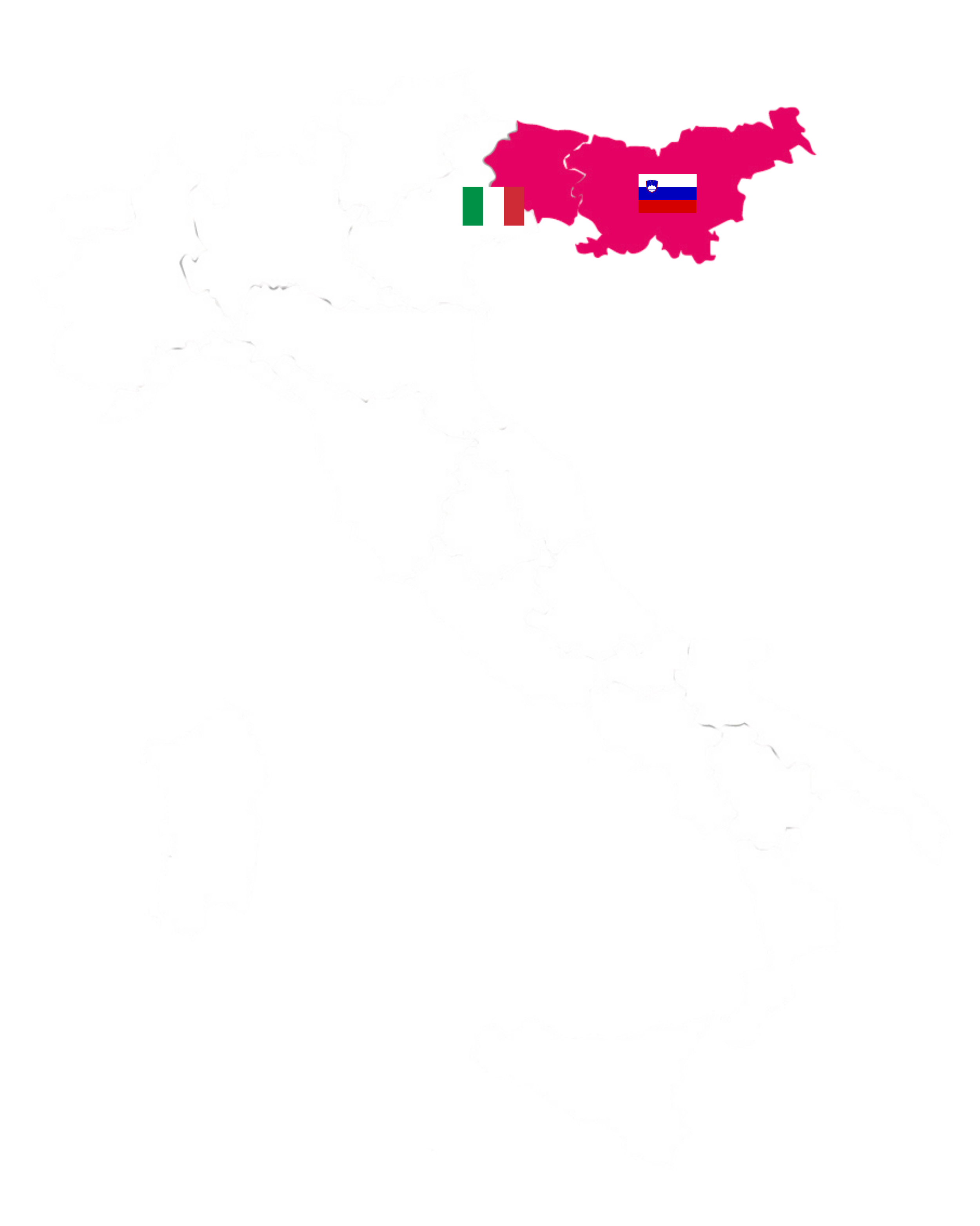 Map of Italy and Slovenia