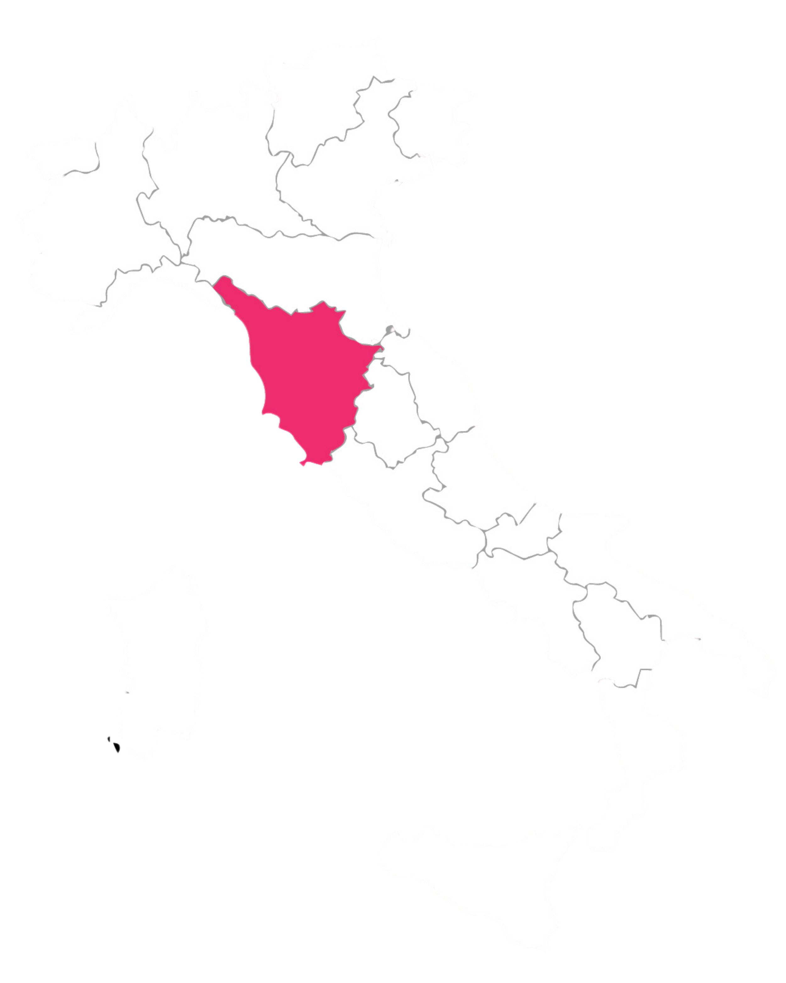 Map of Italy with Lombardy highlighted