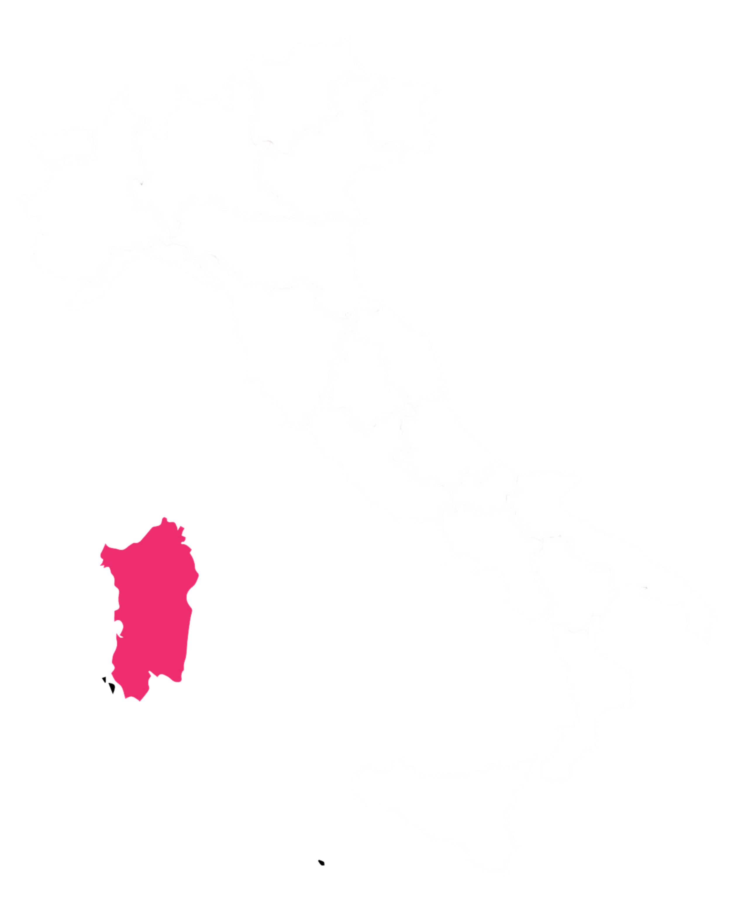 Map of Italy with Lombardy highlighted