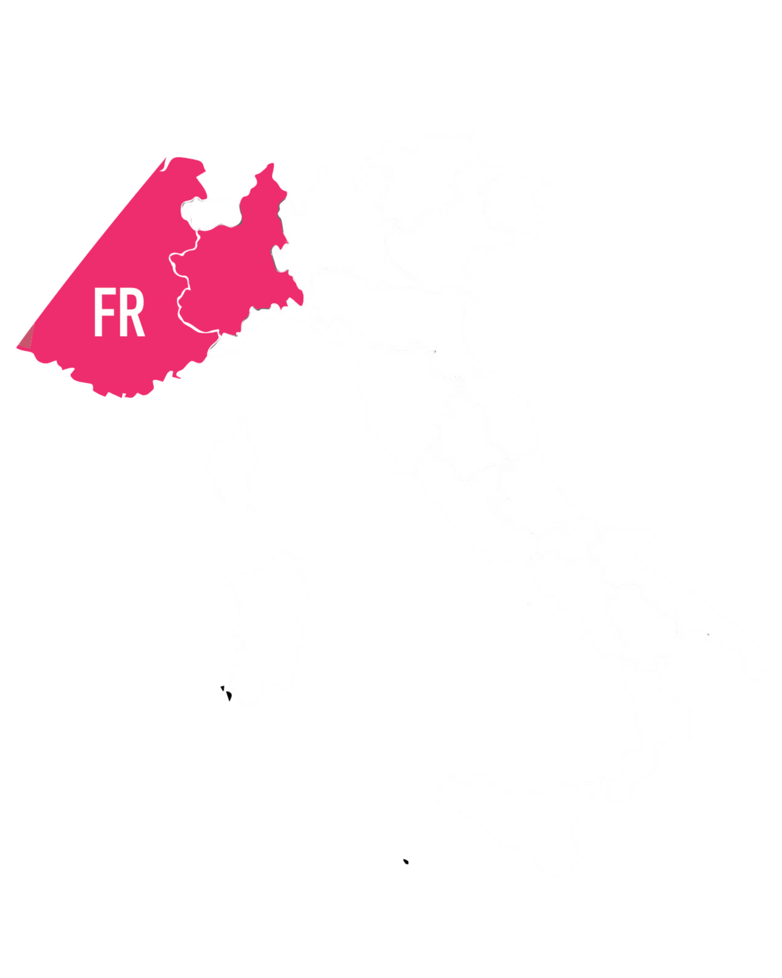 Piemonte and France route map