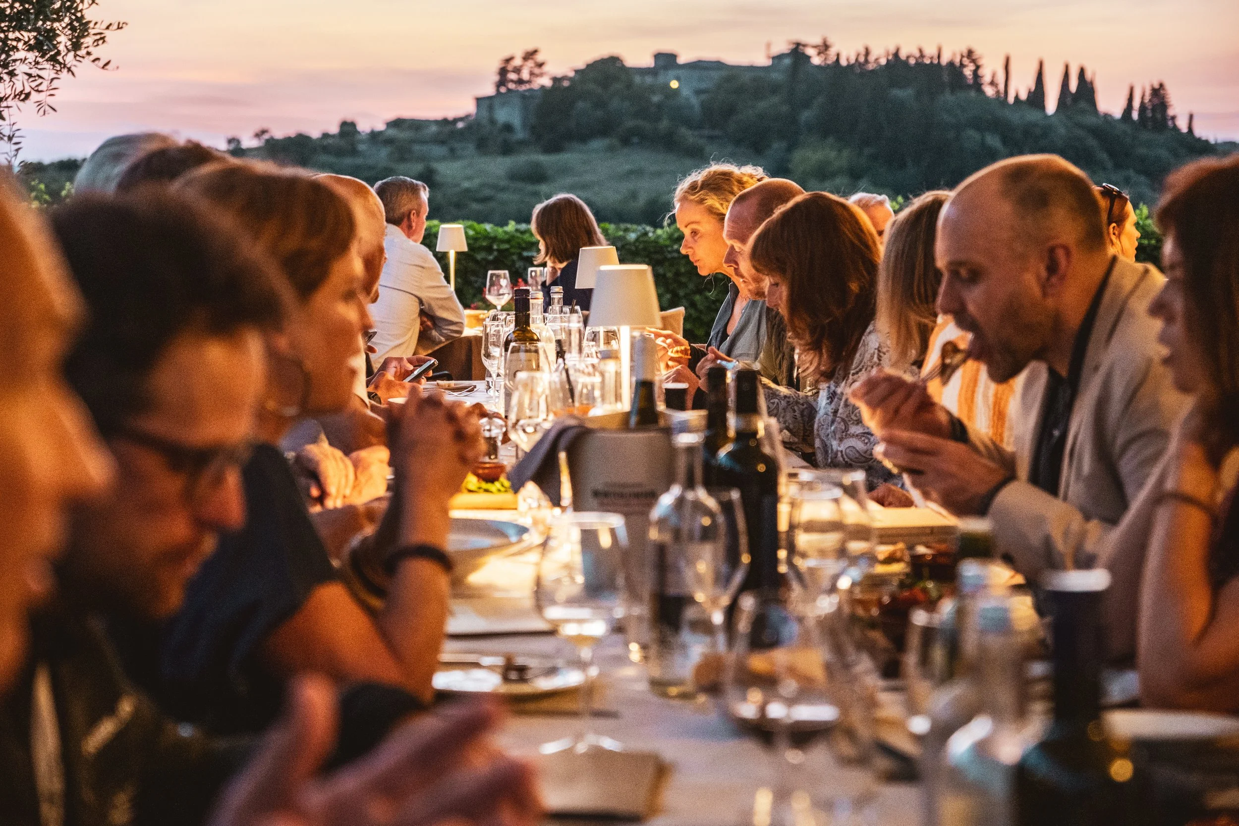 dinner in Tuscany
