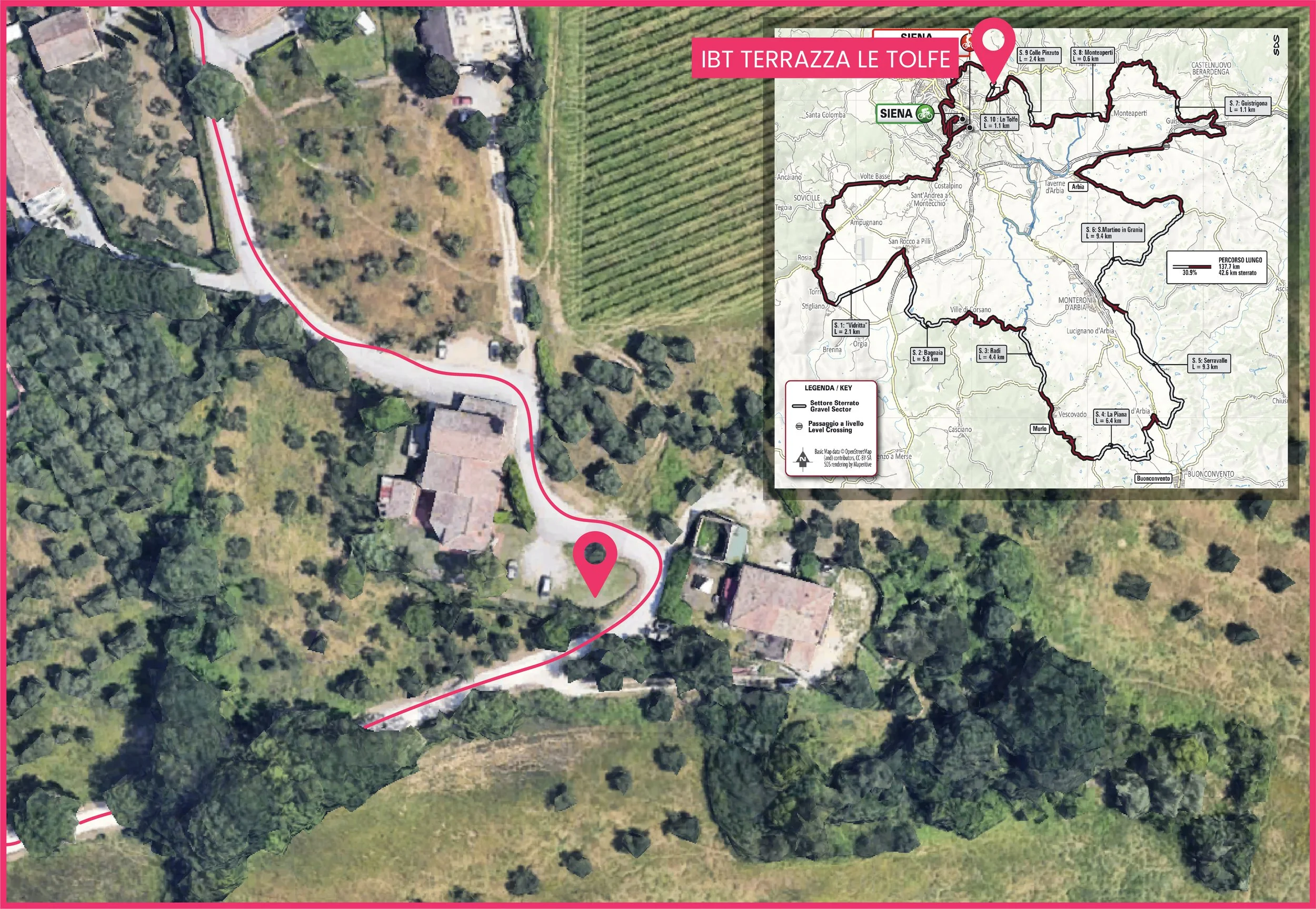 Strade Bianche race view