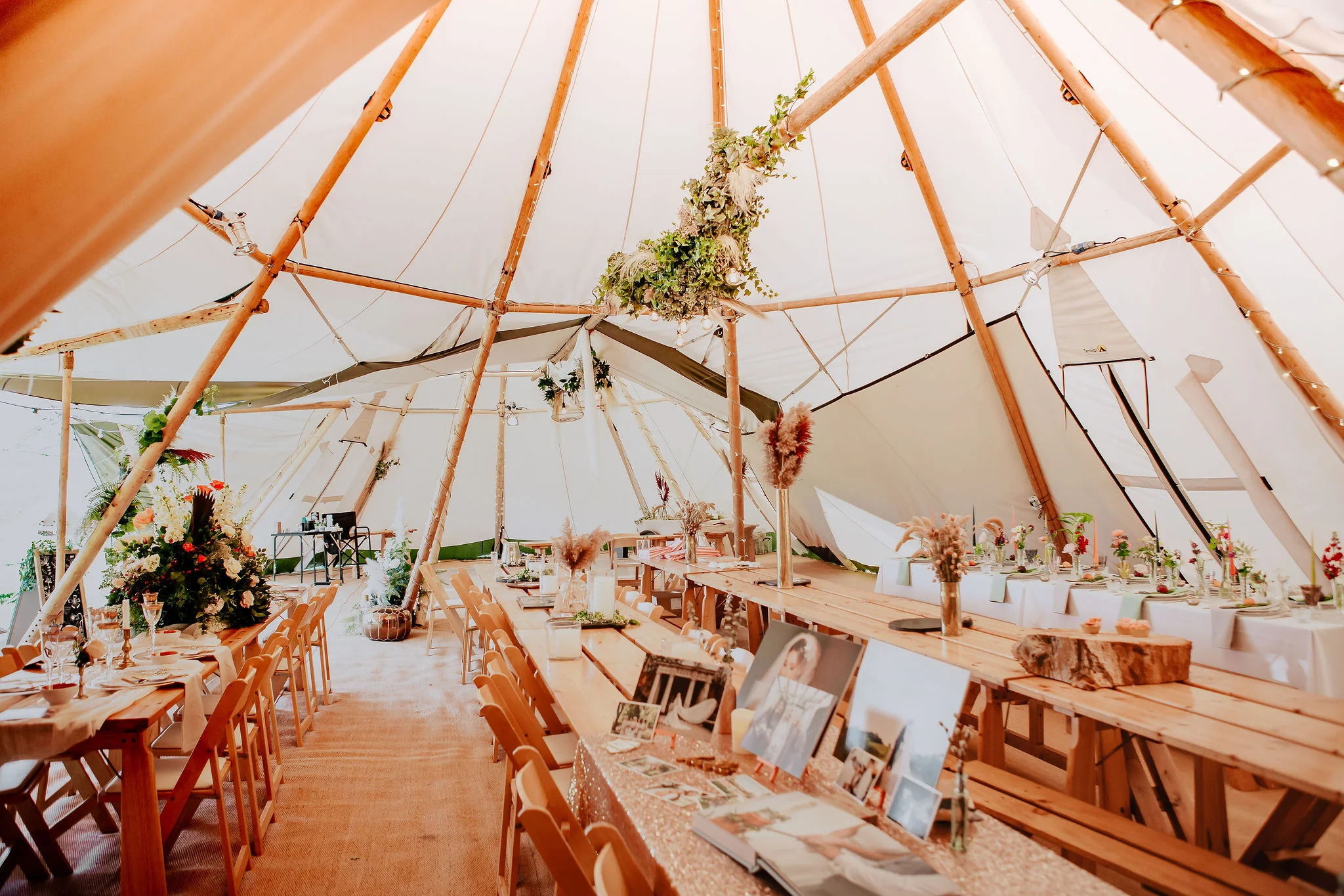 Love the quality of light in our white canvas tipis