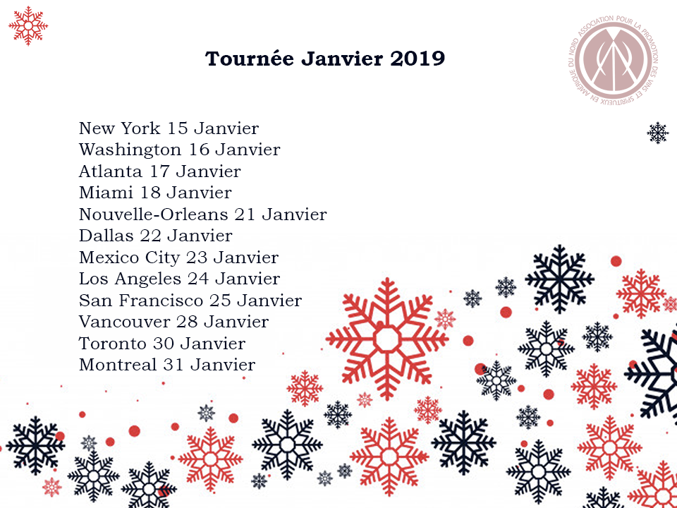 WINE'TER IS COMING. tasting tour US and Canada