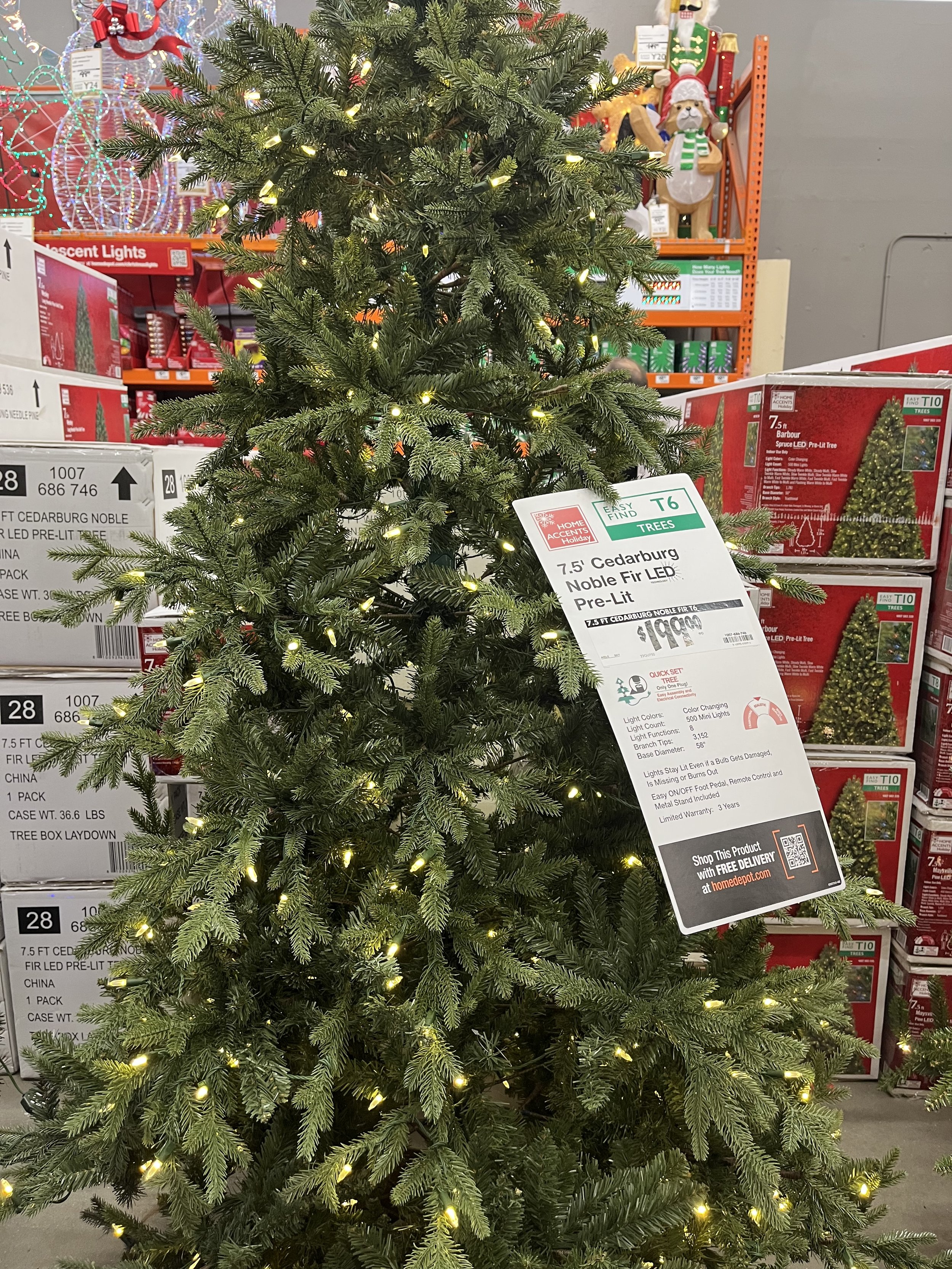 Cedarburg Noble Fir LED Pre-Lit