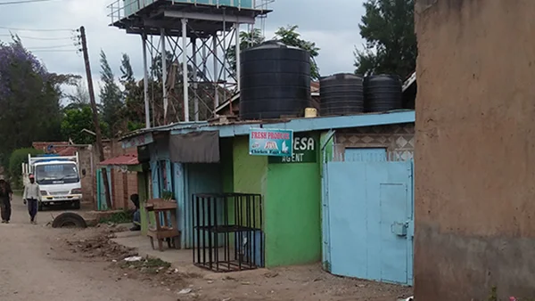 Standing with Boys Center in Nairobi