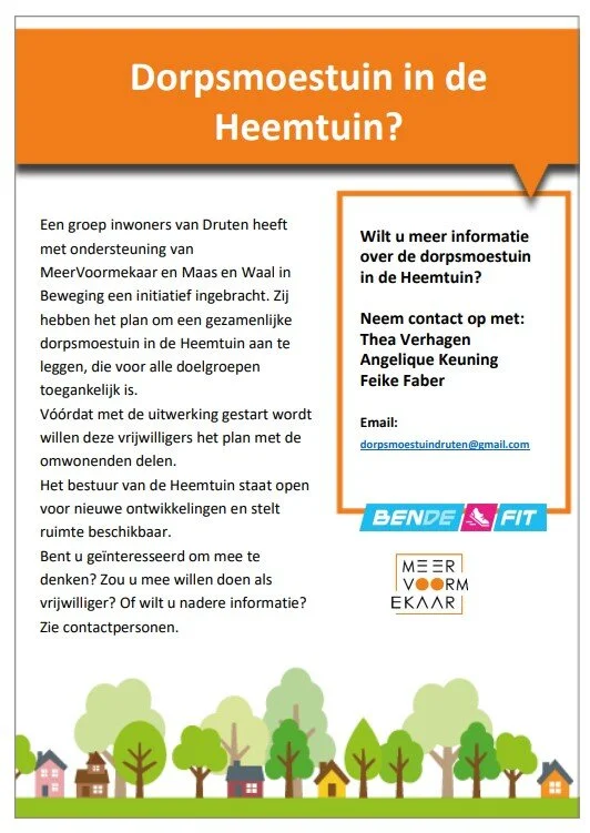 Dorpsmoestuin in de Heemtuin? 