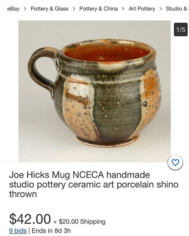 Check out the NCECA mug auction on eBay through May 30th.  It benefits Artist Development funds. #NCECACupSale2020