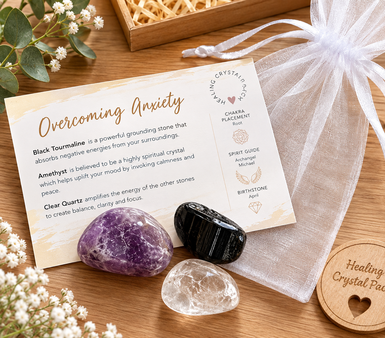 Overcome Anxiety Crystal & Meditation Pack