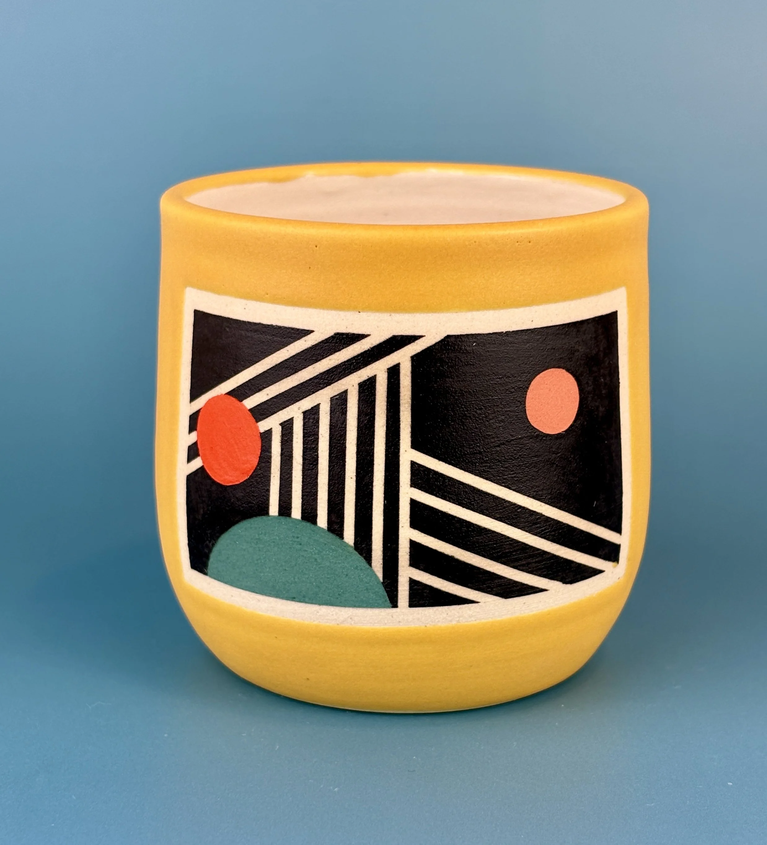 Floating Circles Tumbler in Yellow