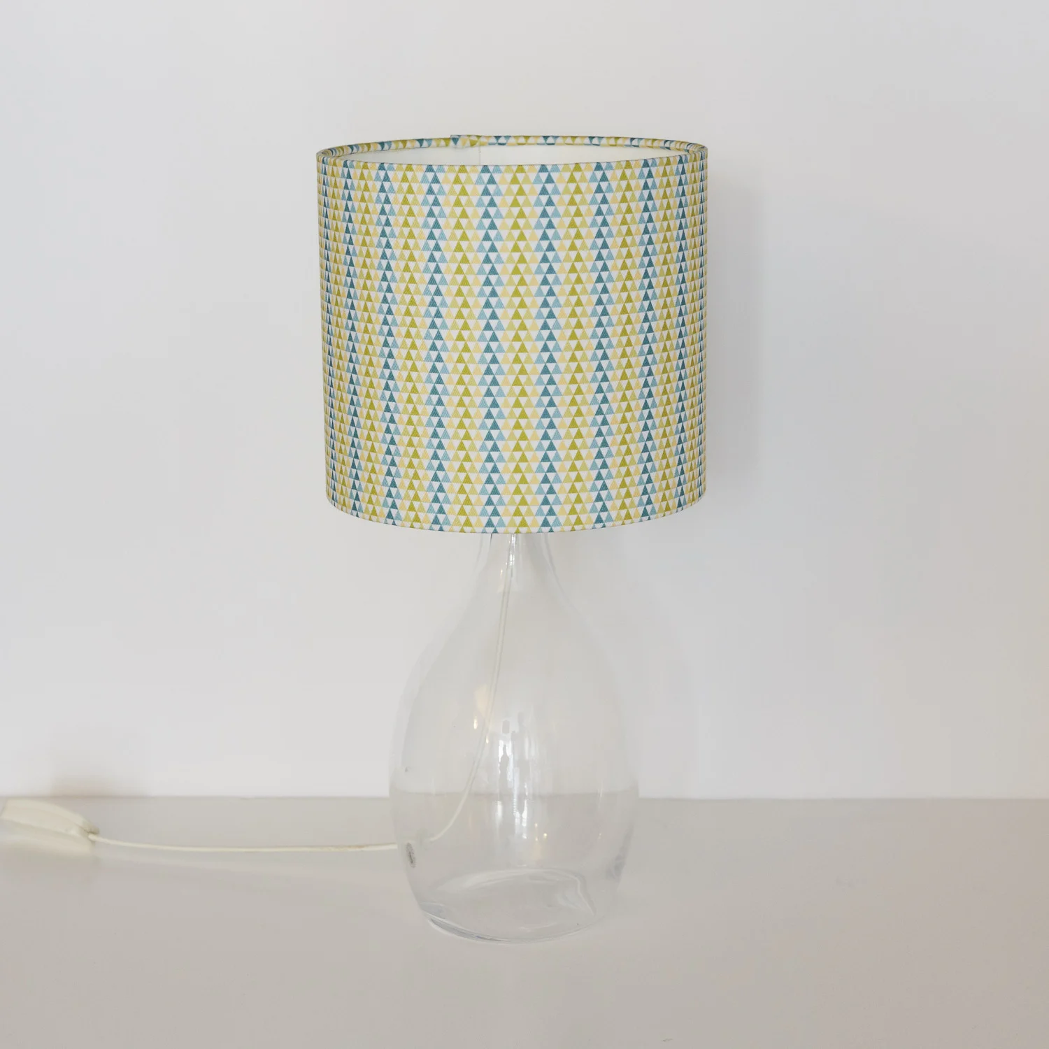 Green Triangle Print Lampshade