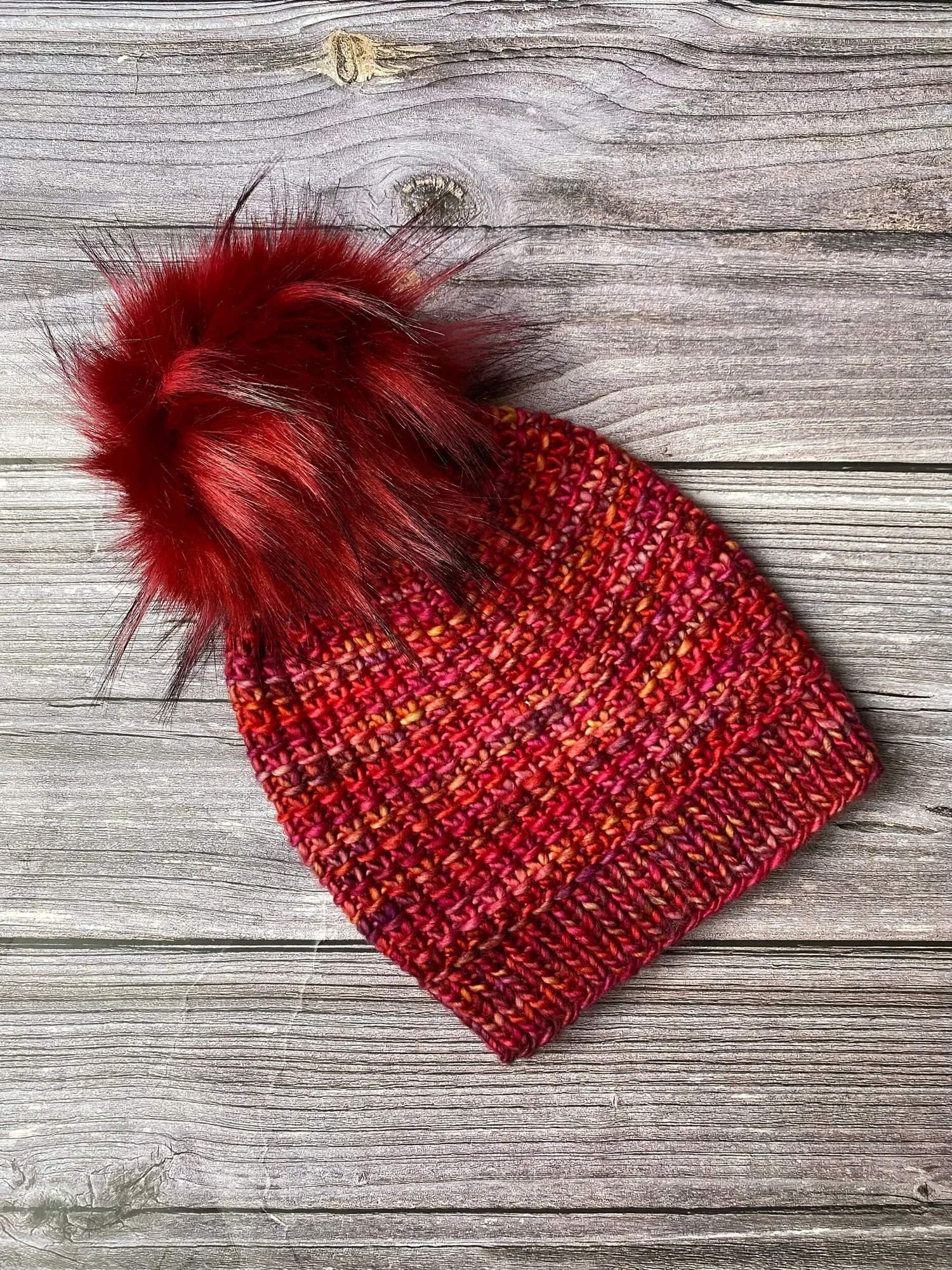Luxury Merino Wool Beanie - handmade Luxury Handmade Merino Wool Knitted Pom Pom Beanie Hat in  main image 3