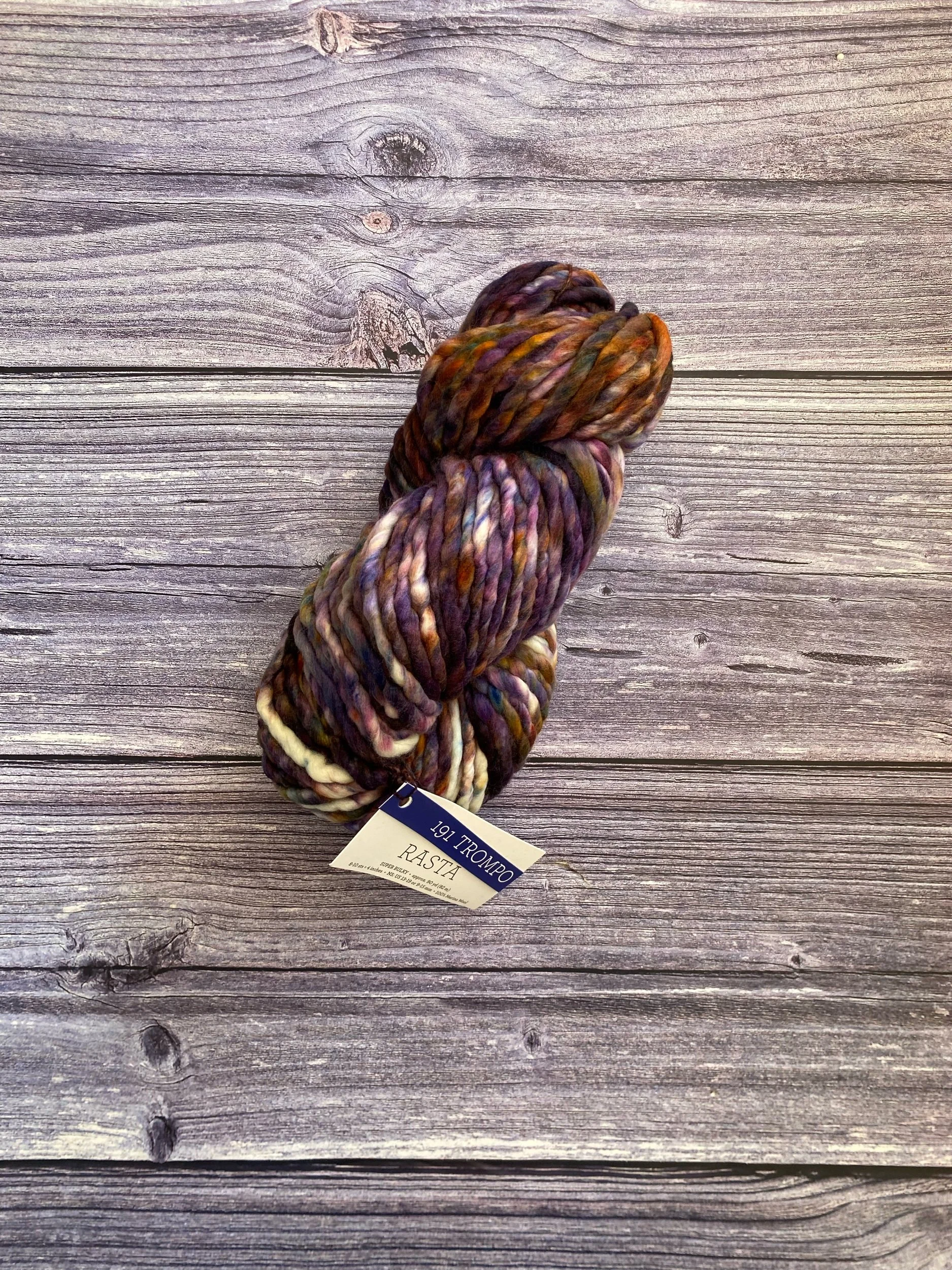 malabrigo rasta trompo, hand dyed merino wool
