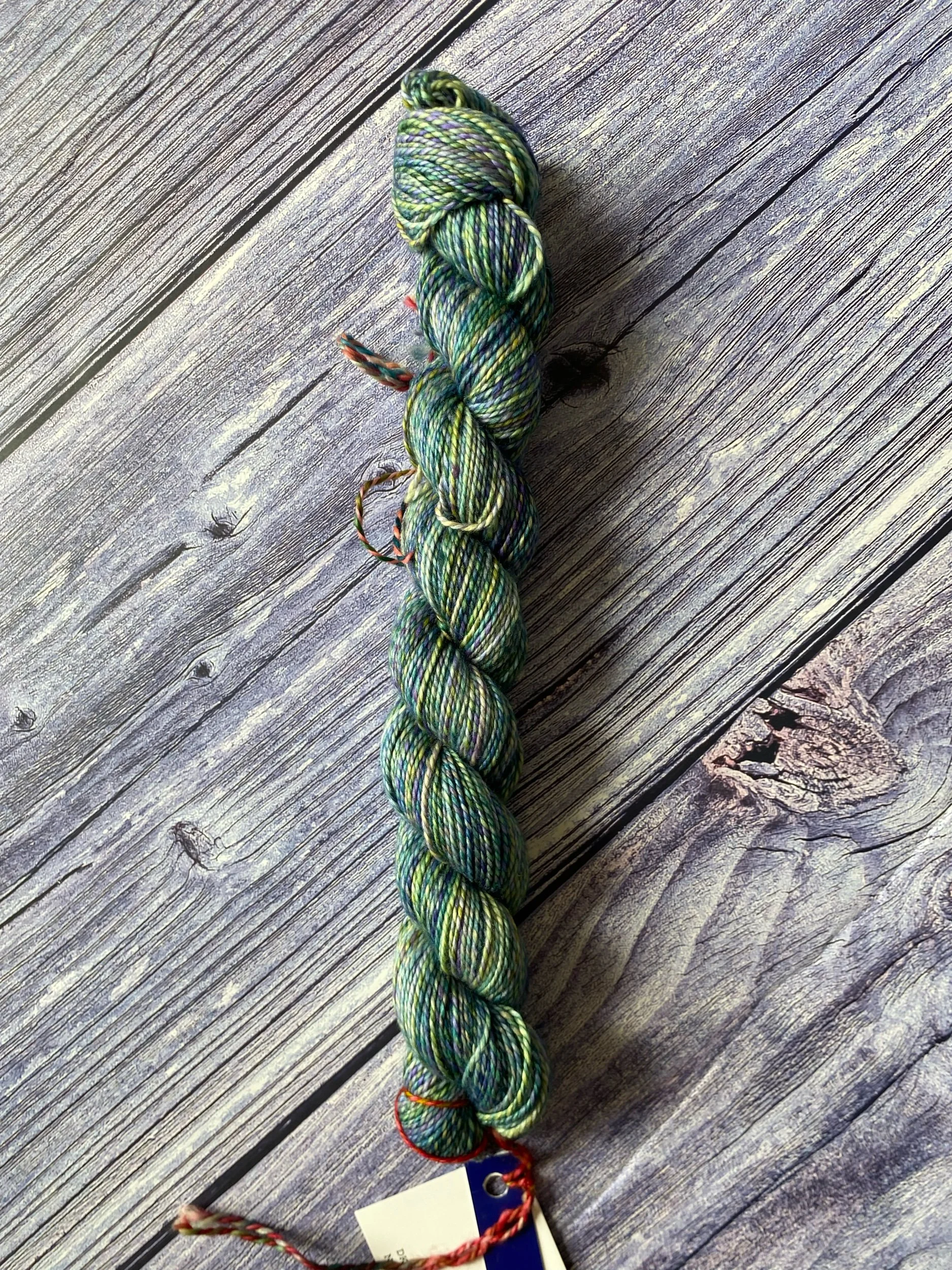 Malabrigo Torzal Indiecita, sport dk weight merino wool, handdyed yarn, green blue merino wool