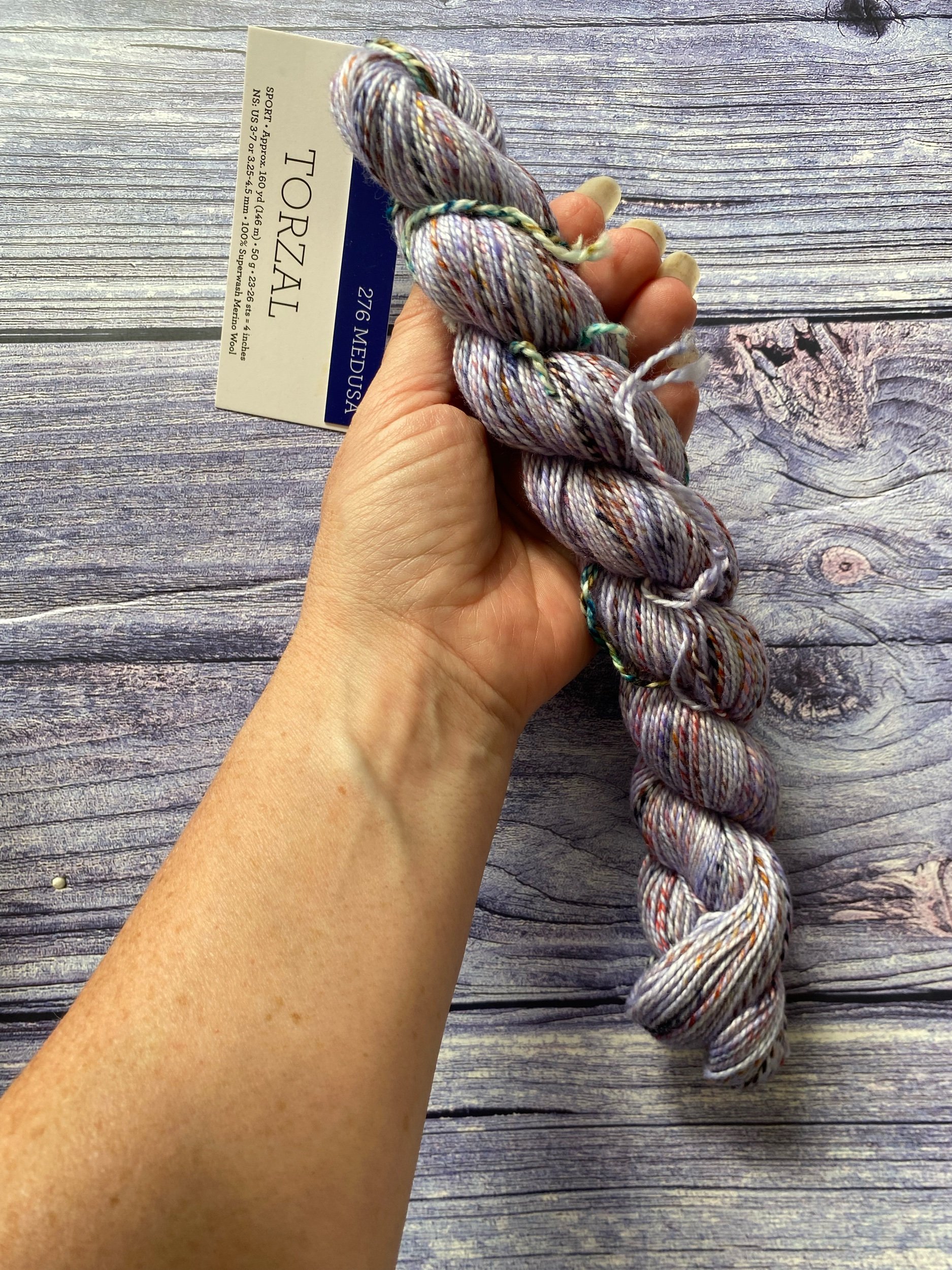 Malabrigo Torzal Medusa, sport dk weight merino wool, handdyed yarn, pink purple fine merino wool