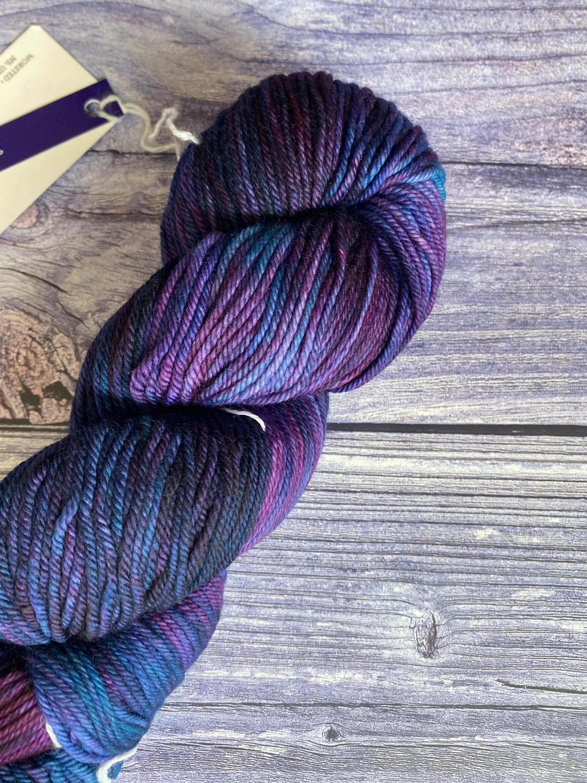 Malabrigo rios whales road, merino wool, hand dyed yarn, blue purple merino wool, malabrigo uk stockist