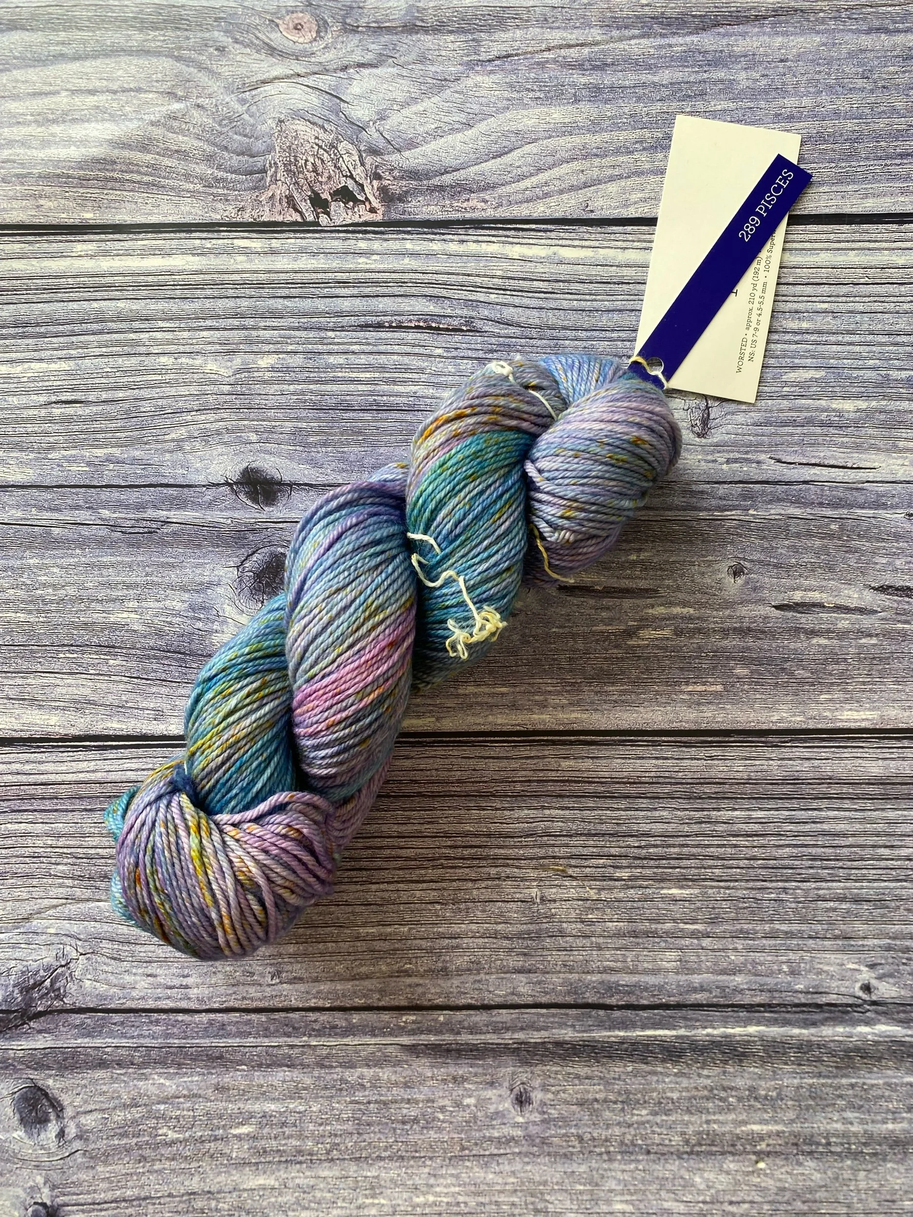 malabrigo rios pisces, merino wool, hand dyed yarn, fine merino, blue pink merino