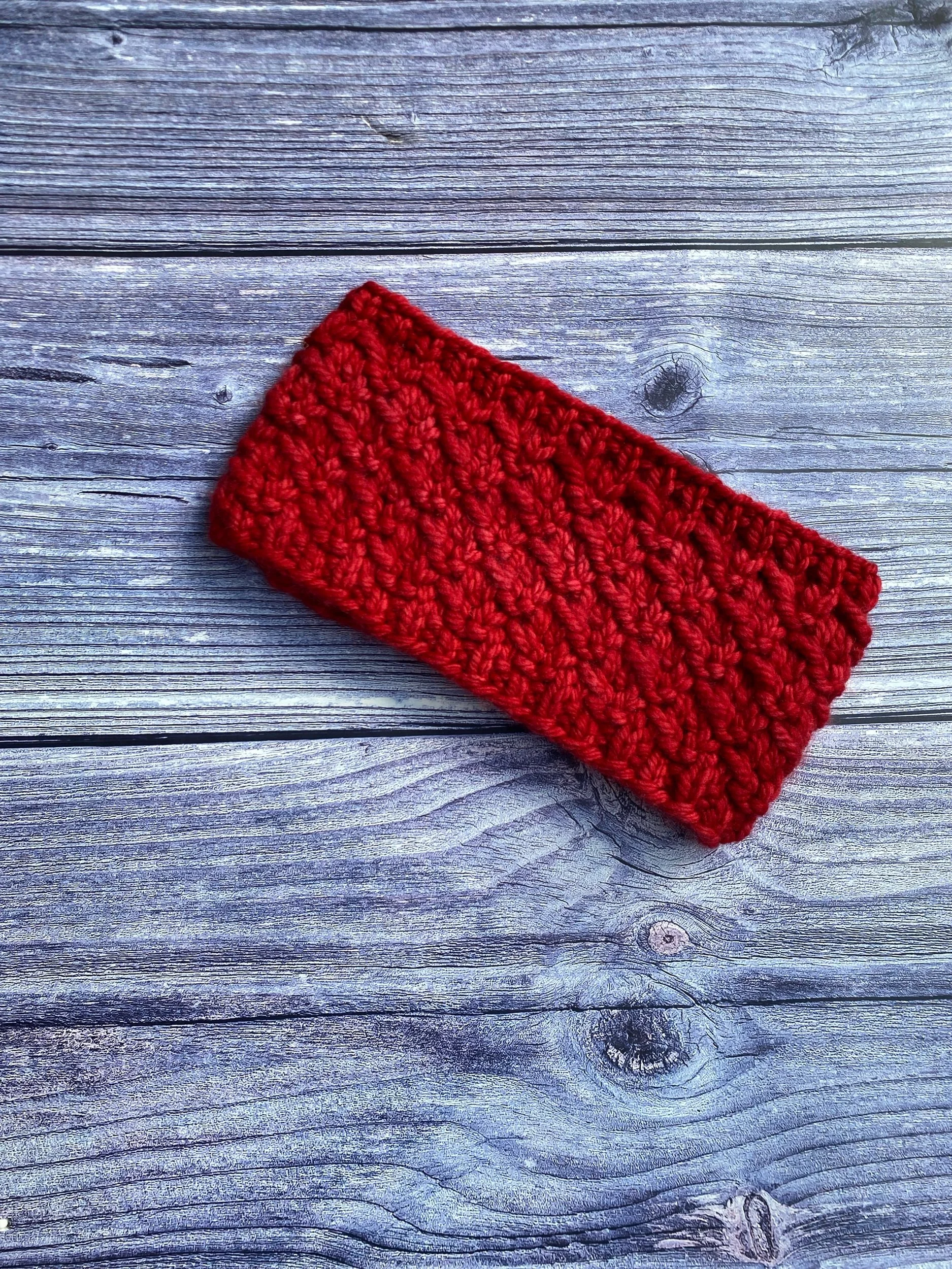 Arbor Headband / Ear Warmer in Ravelry Red, merino wool headband, merino wool earwarmer, luxury gifts, handmade gifts