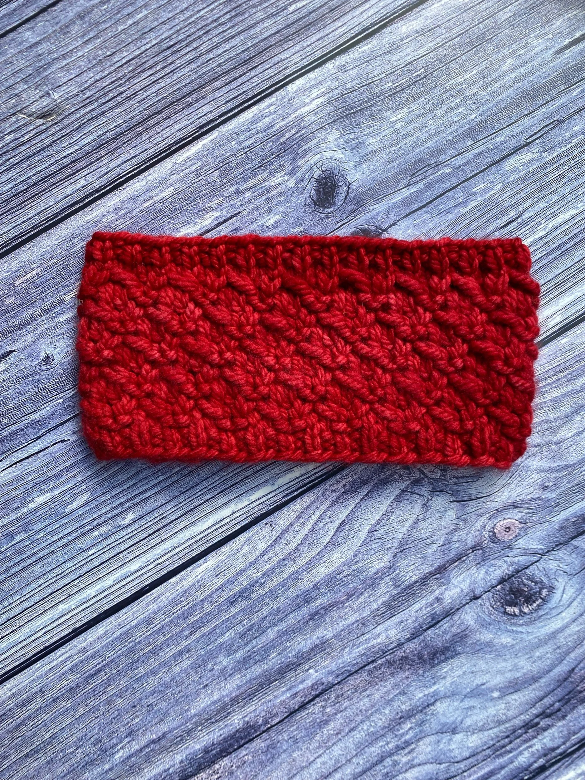 Arbor Headband / Ear Warmer in Ravelry Red, merino wool headband, merino wool earwarmer, luxury gifts, handmade gifts