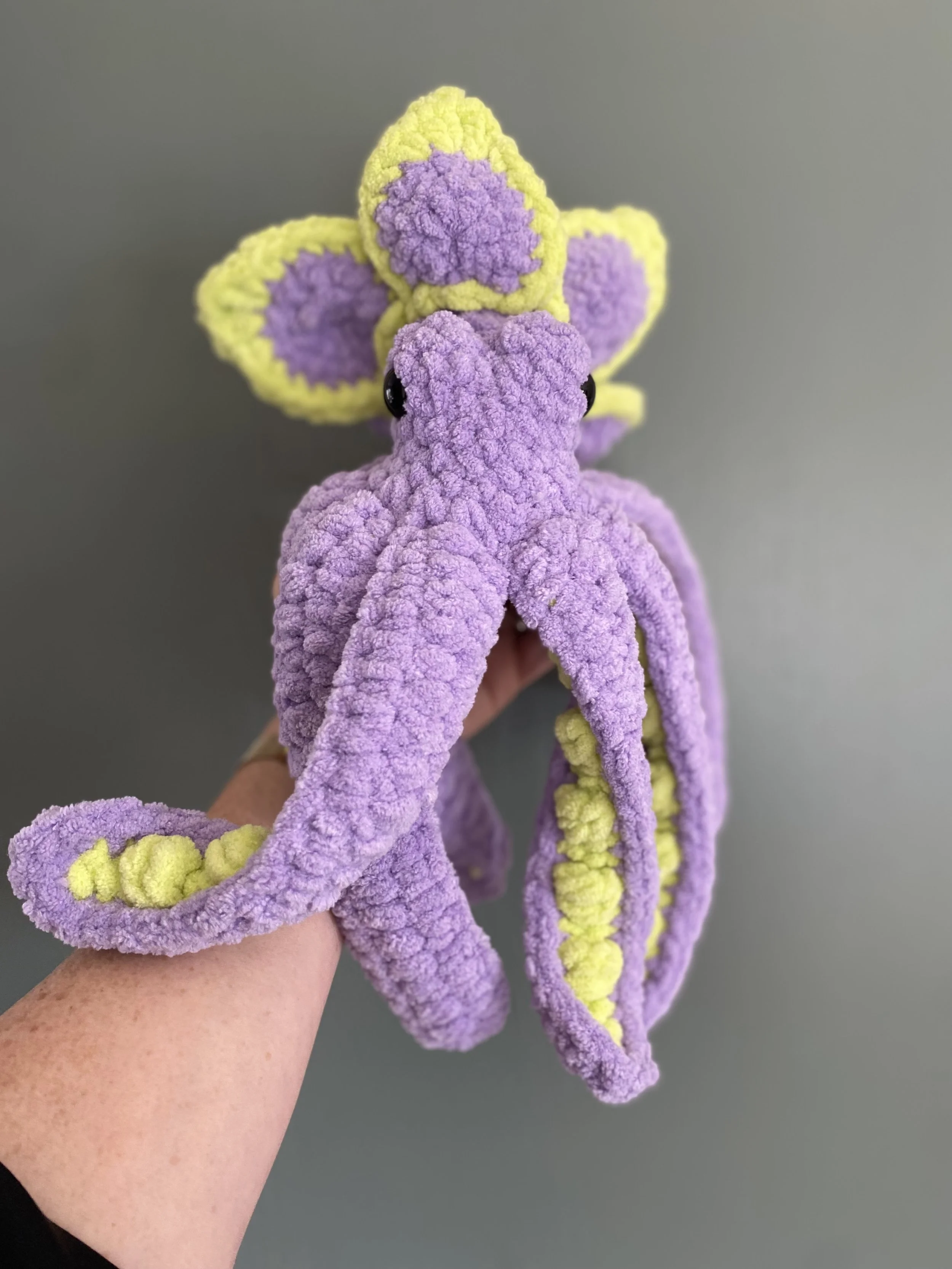 Baby Fidget Octopus - Made to order - Lilac / Green