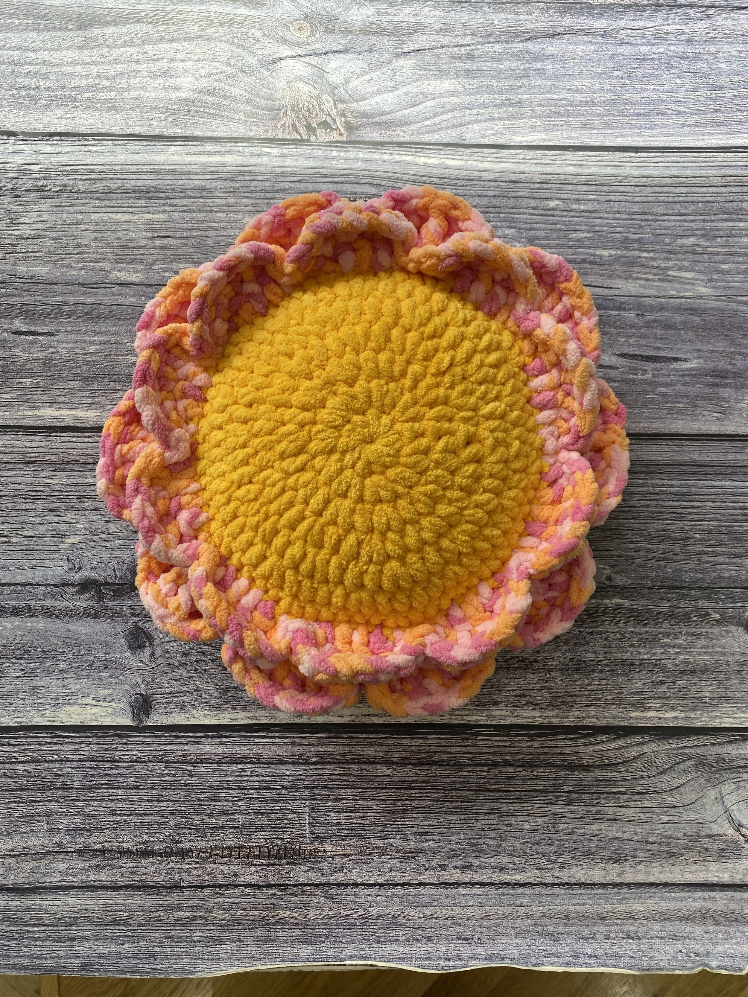 bloom flower plush cushion