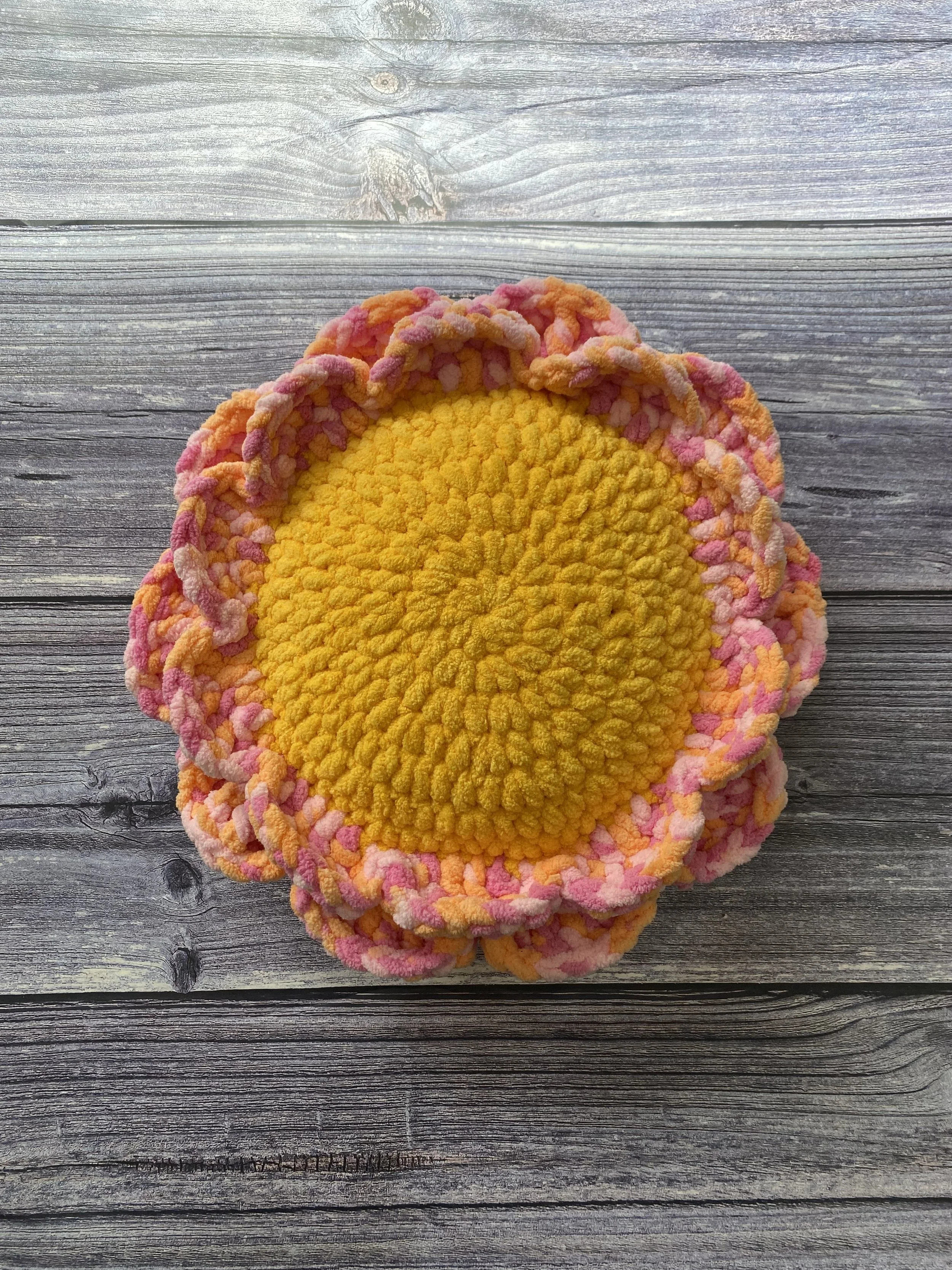 handmade flower cushion