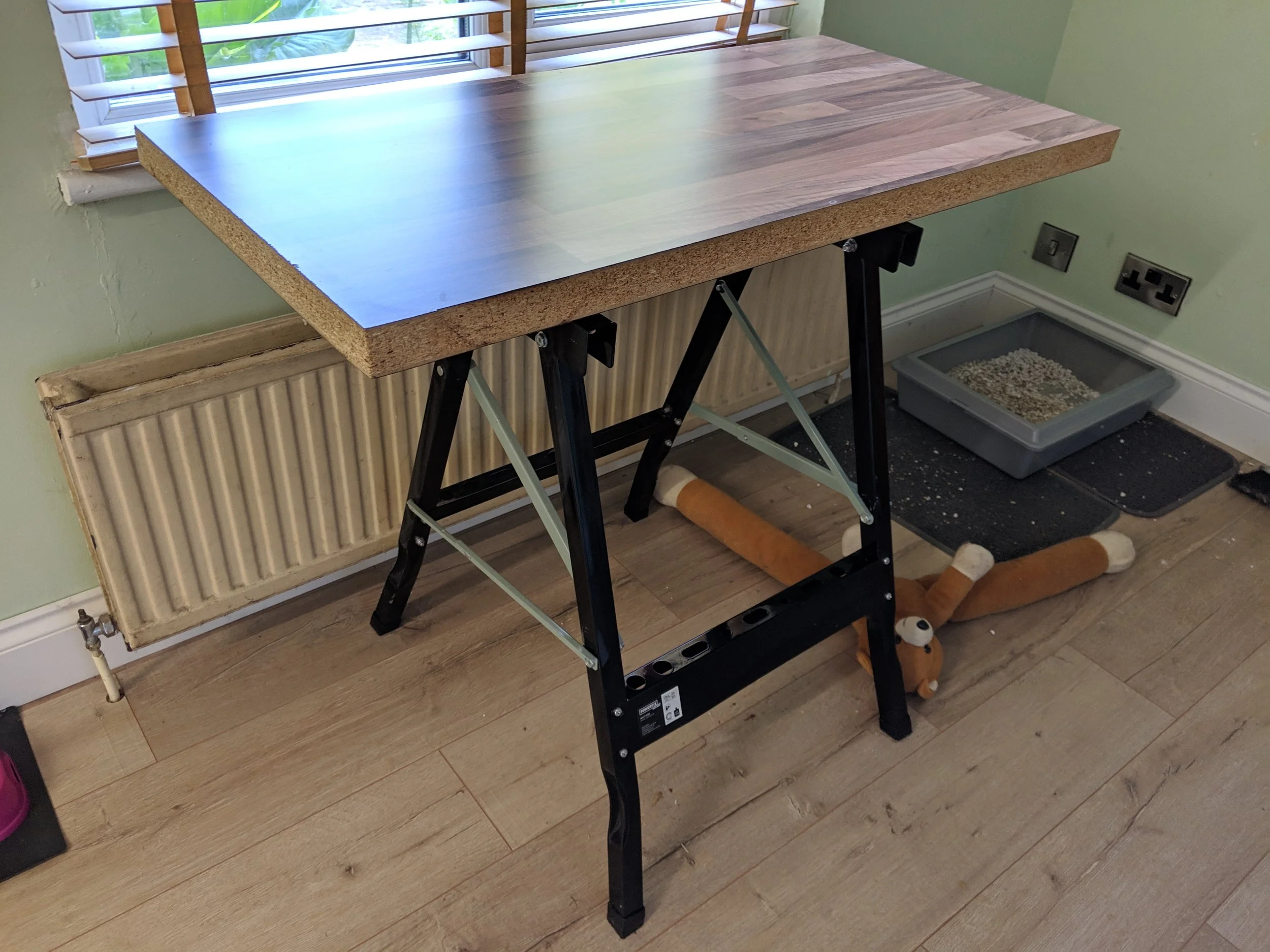 Making A Kitchen Table From A Workmate Knock Off And A Scrap Of