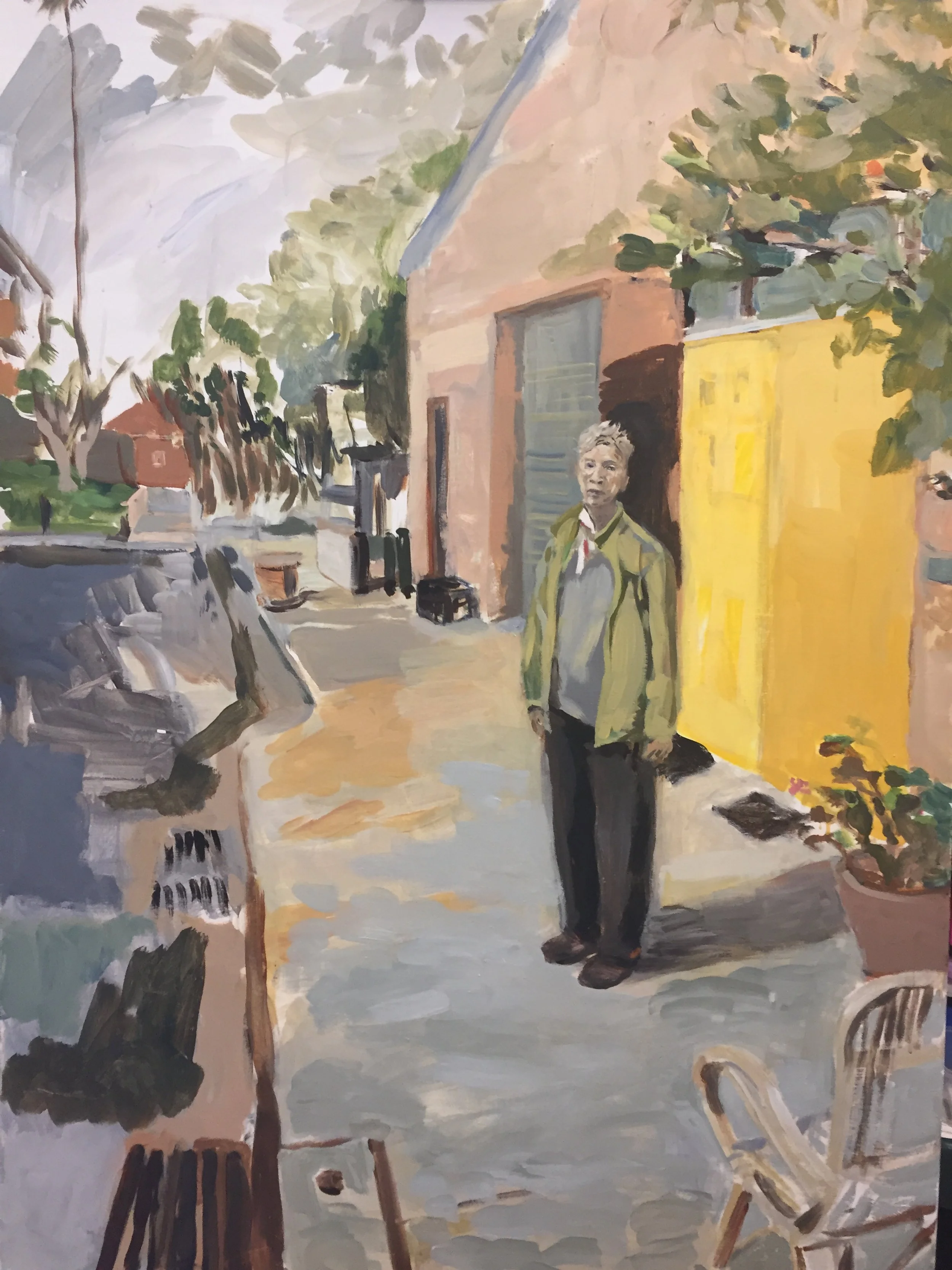 Ann Thomson, Acrylic on polyester, 132 x 97cm, highly commended portia geach portrait prize 2018, private collection