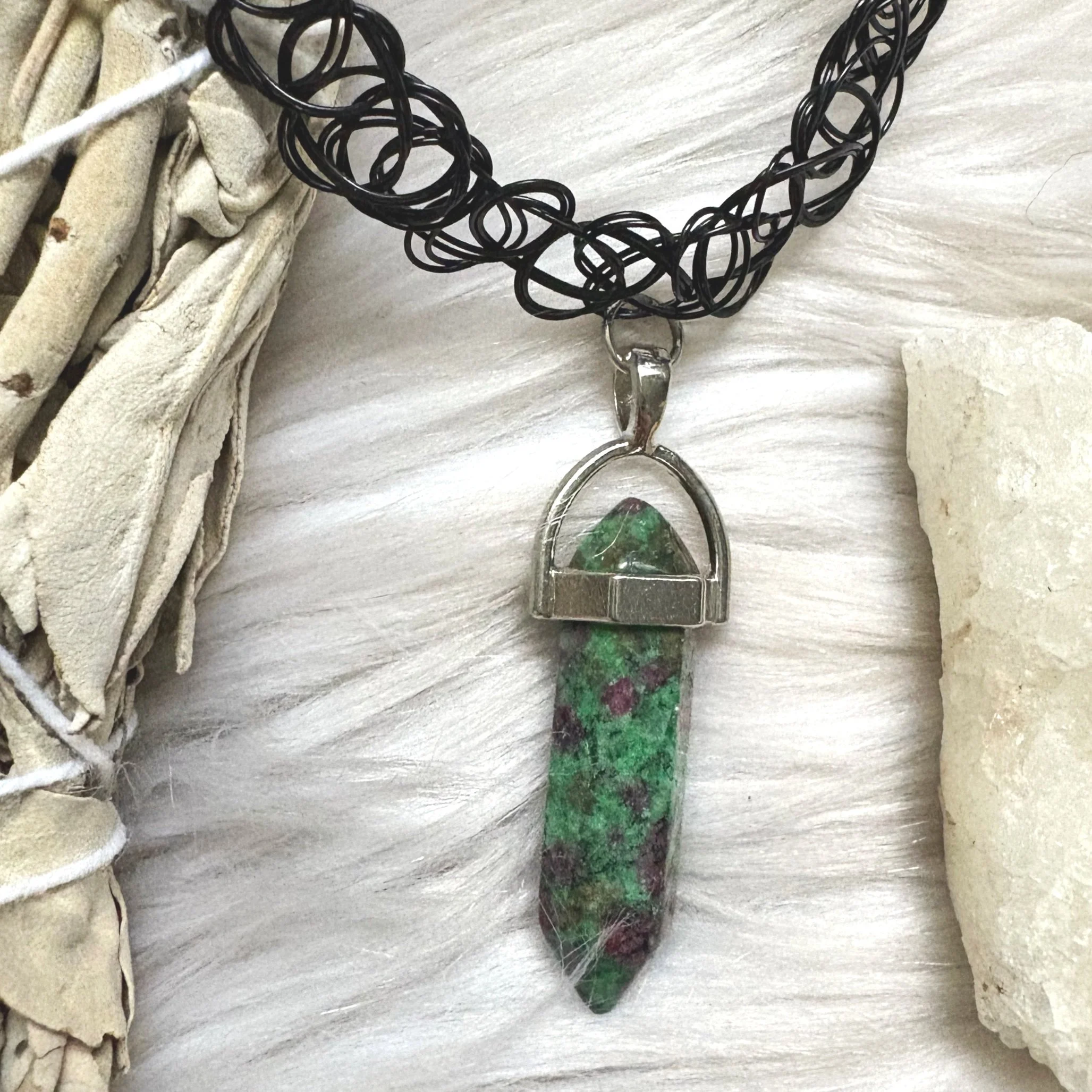 Ruby Zoisite Choker