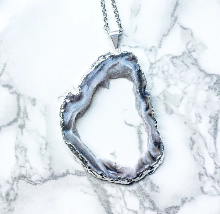 Geode Slice Necklace