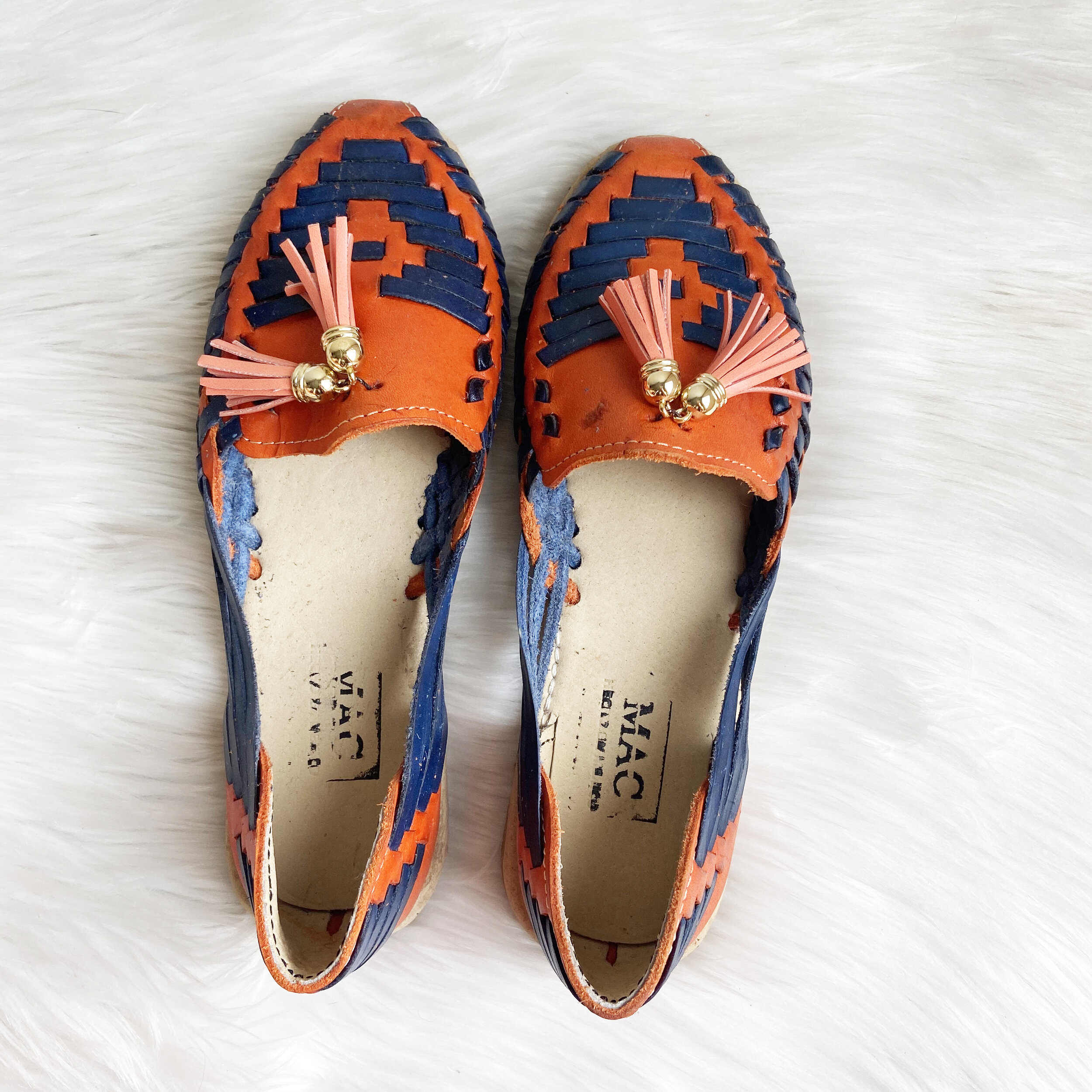 Huarache Mexican Sandals Orange