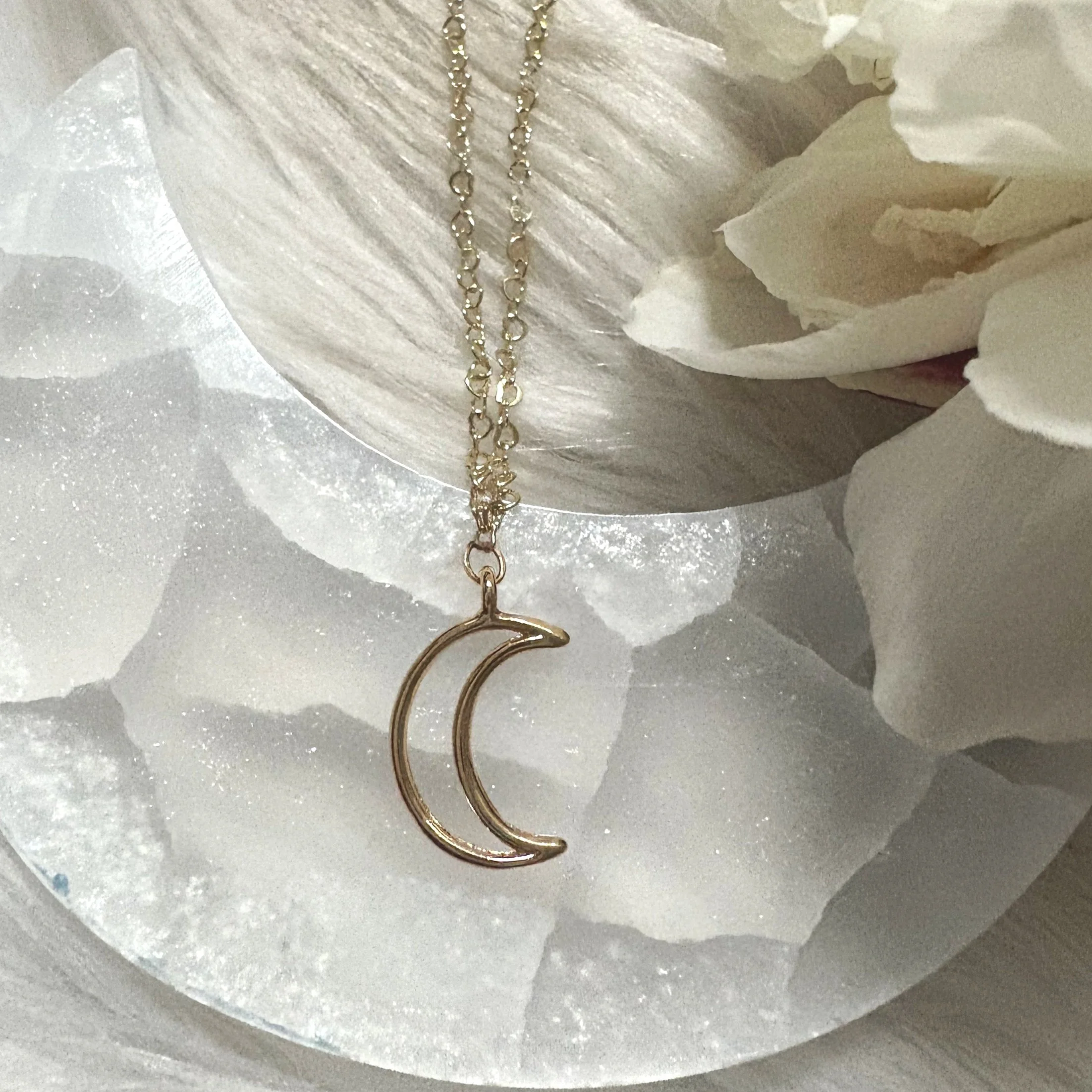Gold Filled Moon Necklace