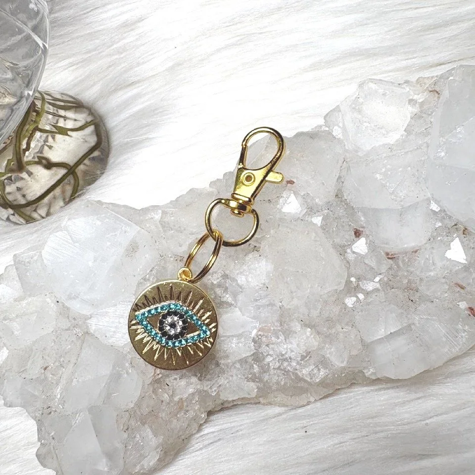 Circle Evil Eye Keychain