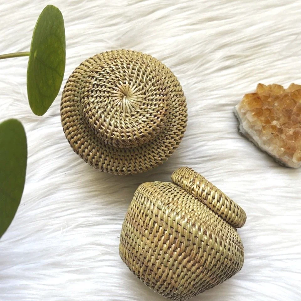 Mini Nito Woven Canister with Lid