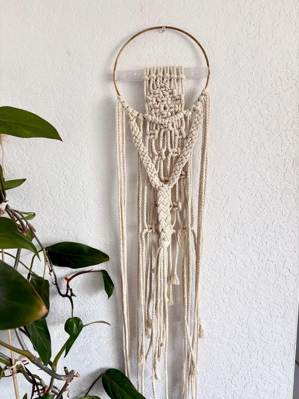 Selenite Wand Macrame