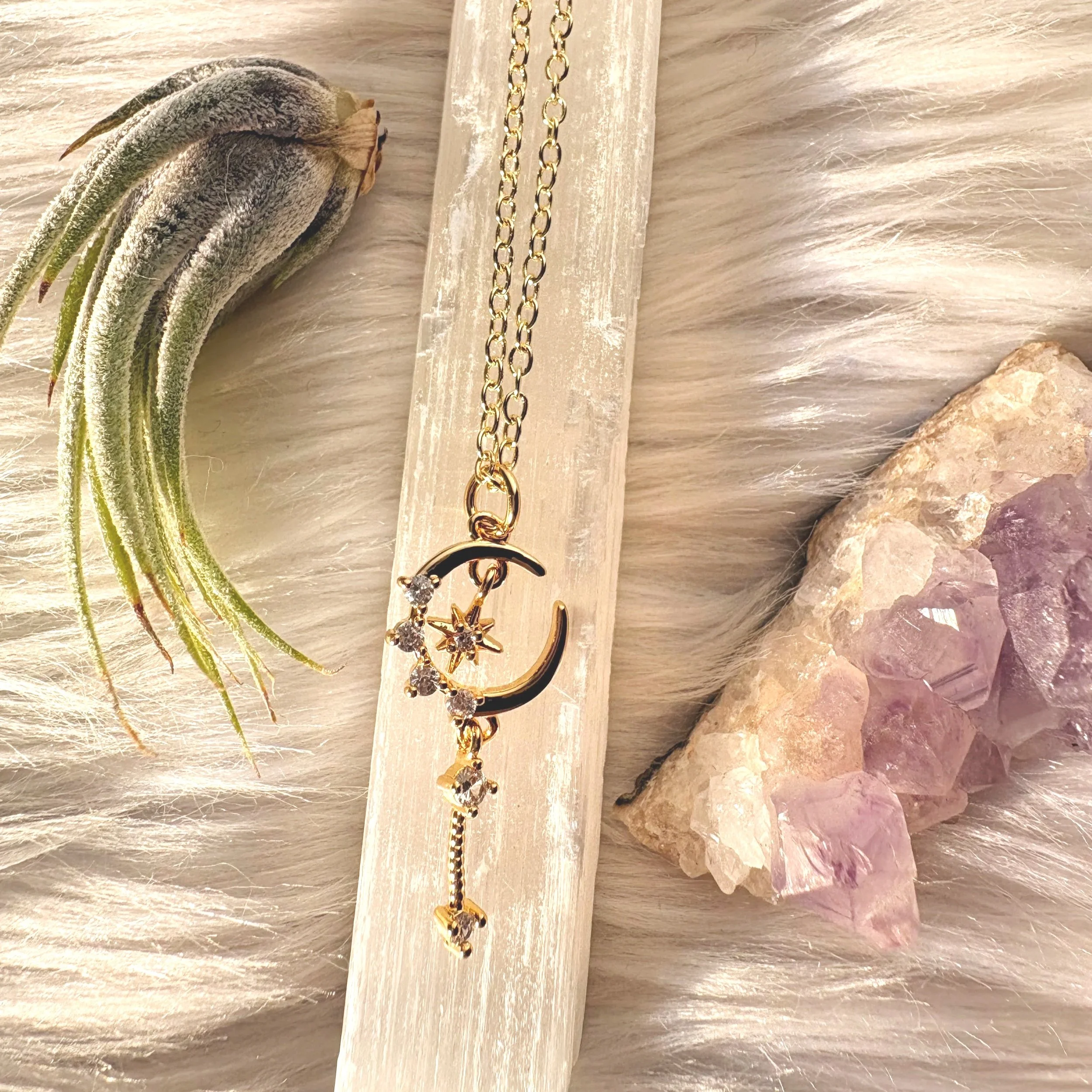 Celestial Crescent Moon Necklace