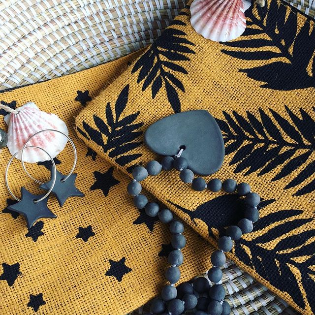 Marigold is the colour of the season! Whether in the warmth of the Caribbean or the cold North, marigold is a must have. Shop marigold jute clutches and LOVE necklaces by @samarahbarbados on our Lookbook (link in bio). If you're in Trinidad, there's 