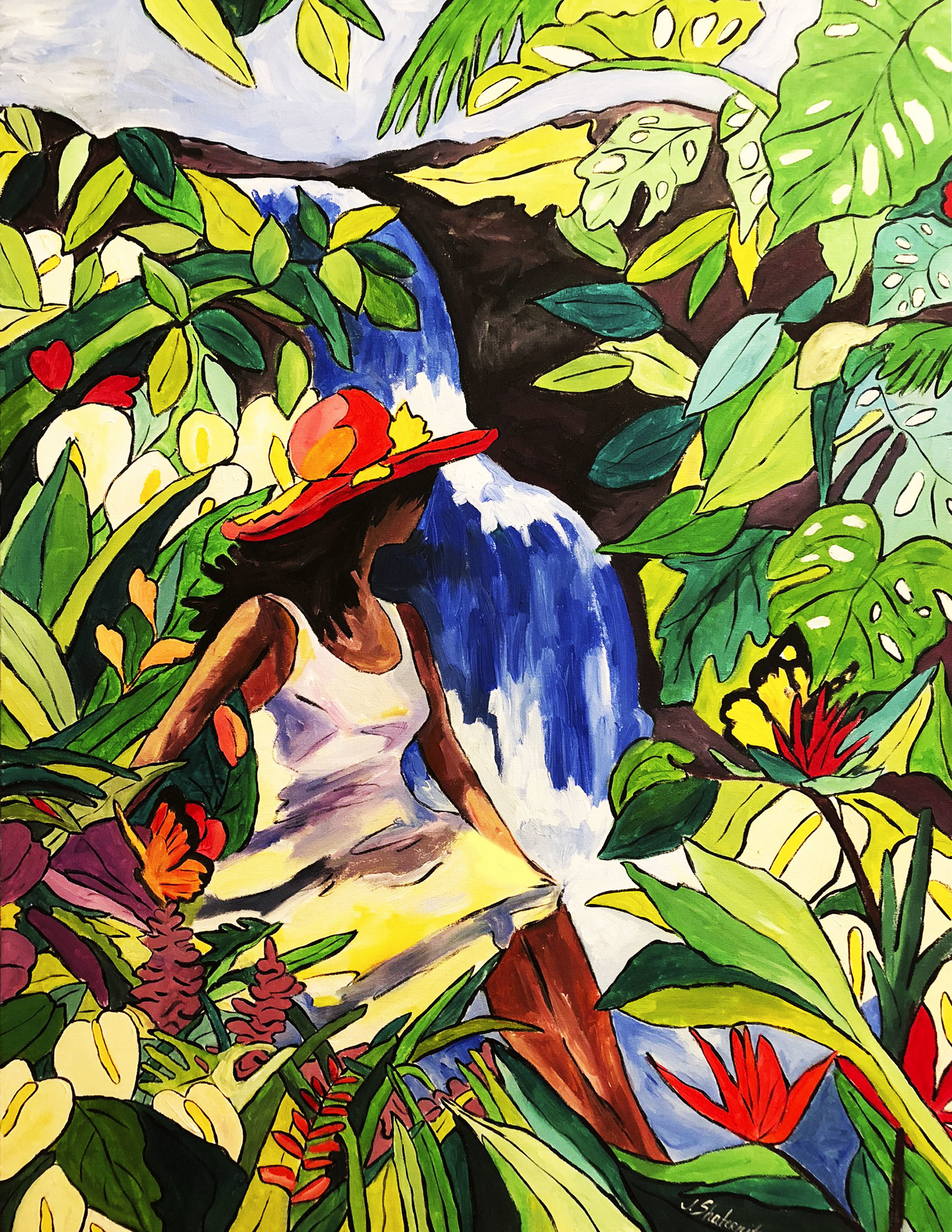 Woman in the Tropical Paradizet 30x40.jpg