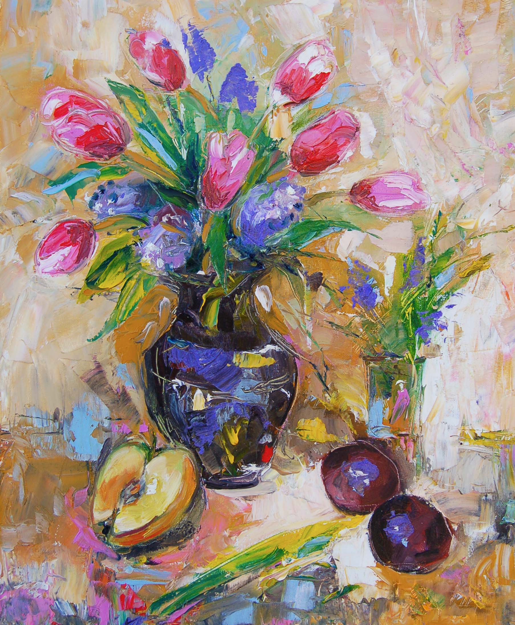 Still Life with Tulips, Giclee on Paper