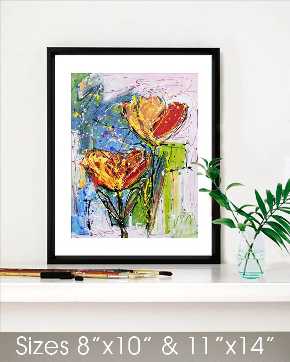 Abstract Tulips - 8x10 & 11x14 sample when framed.jpg