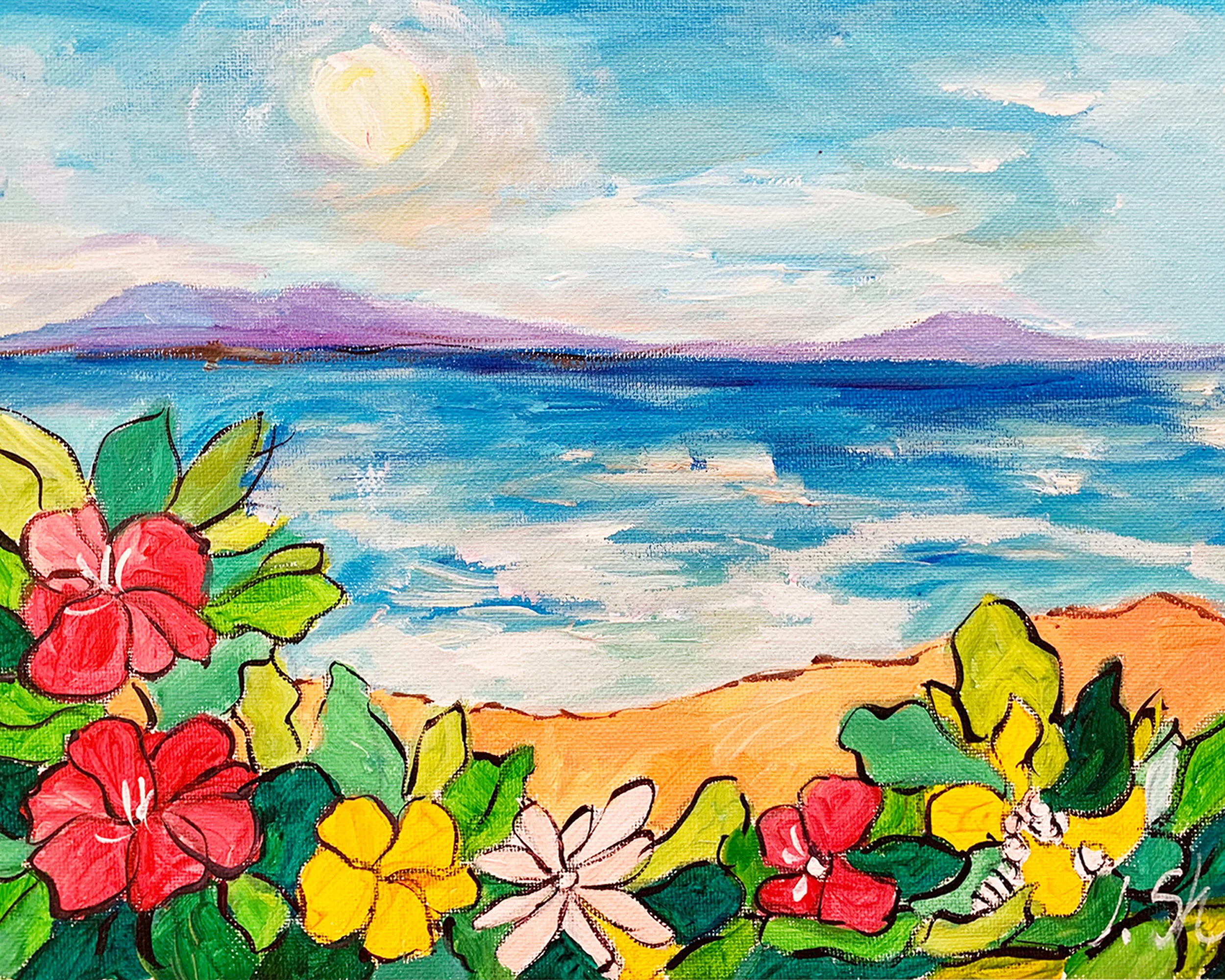 Seascape with tropical flowers.jpg