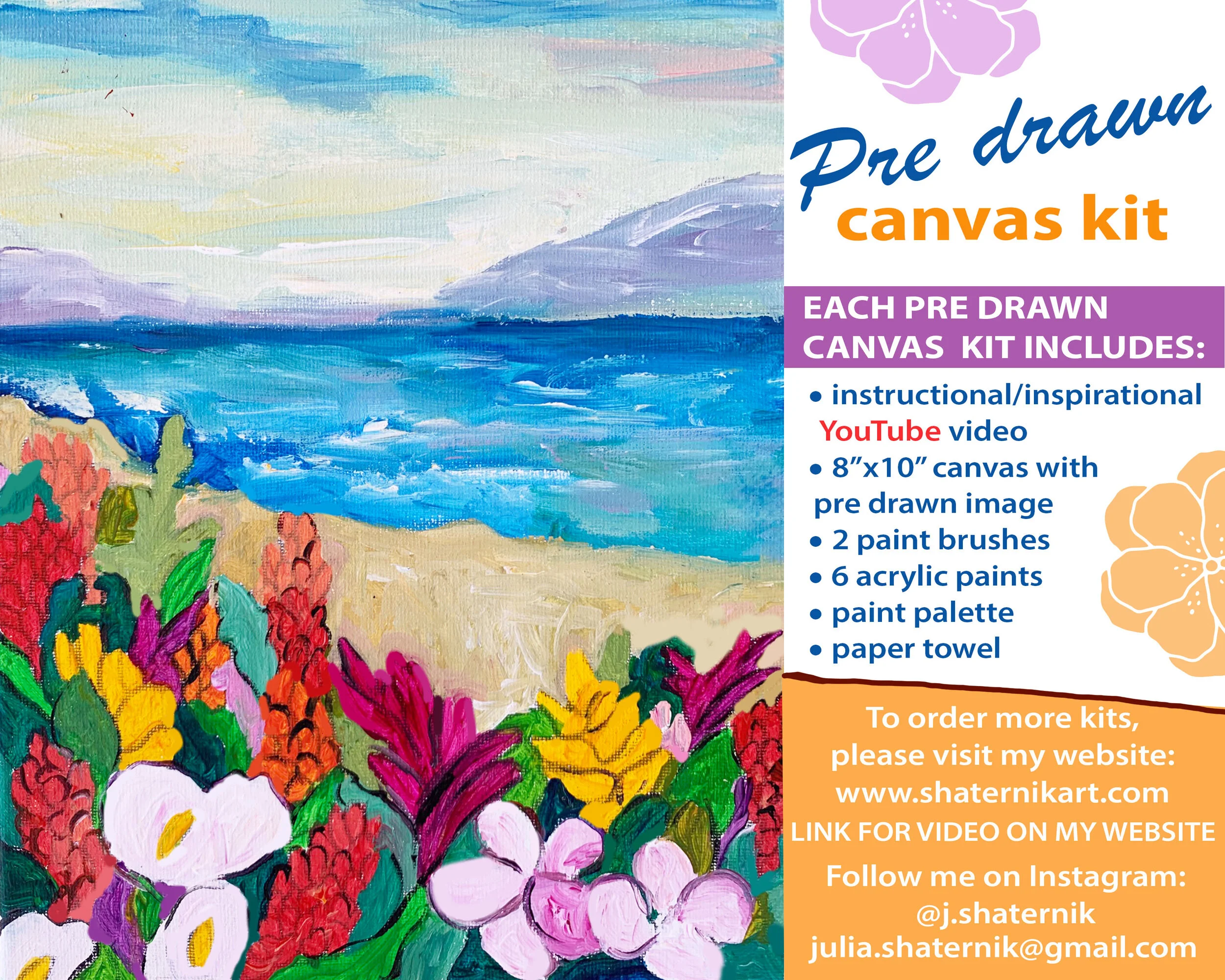 Seascape with tropical flowers-2.jpg