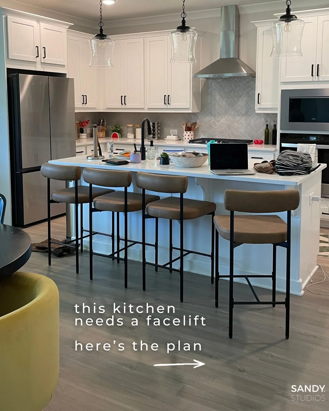 Which change are you most excited to see this week?

Paint color: Alligator Alley - @benjaminmoore 

#AtlantaInteriorDesigner #KitchenMakeover #KitchenDecor
