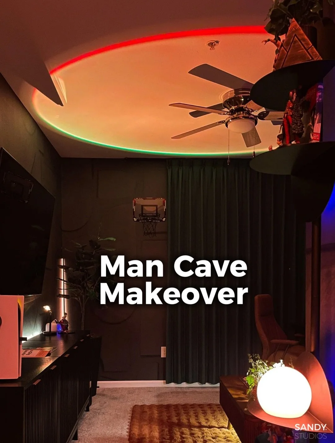 This is a rental apartment.

#mancaveideas 

I JUST showed him this "before" and he said "wild, that is what it used to look like" 🤭

#mancavemakeover 

I'm new to the Anime world and spent MONTHS sourcing the right art and frame